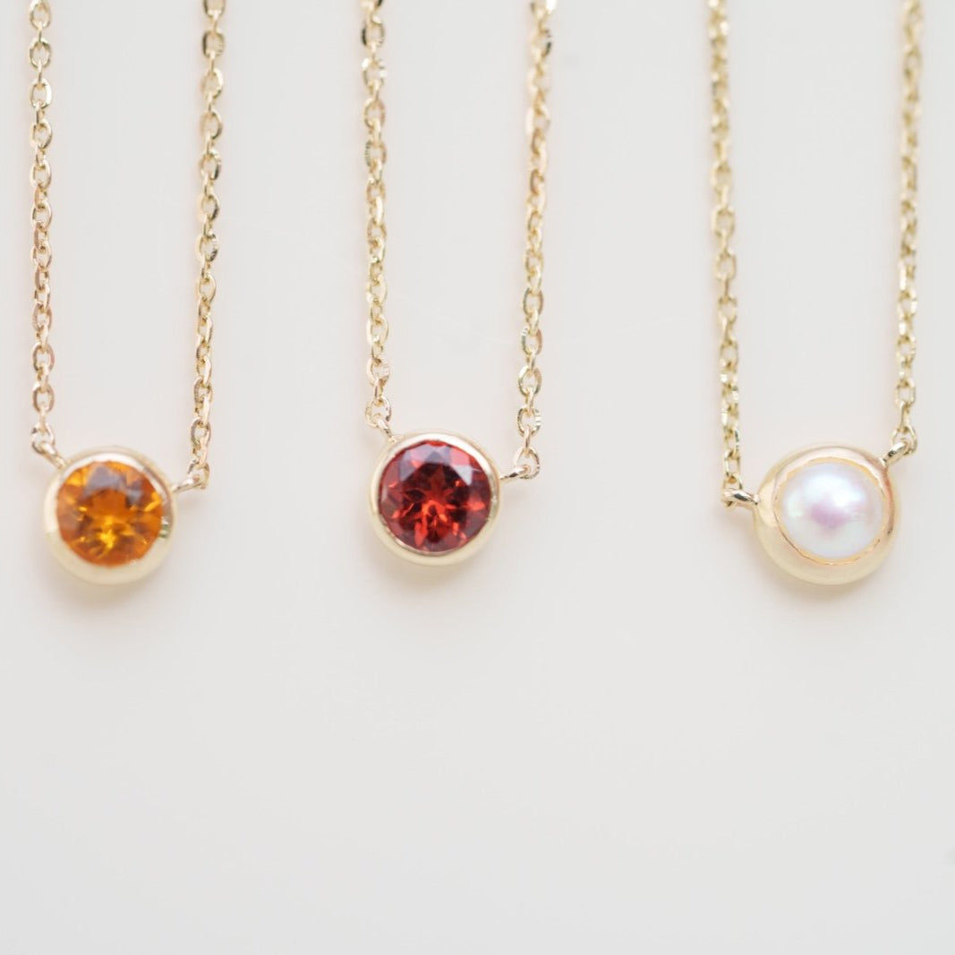 Garnet Station Necklace Bezel Set in 14k Gold Necklaces Estellacollection #product_description# 18400 14k Birthstone Garnet #tag4# #tag5# #tag6# #tag7# #tag8# #tag9# #tag10# 3MM