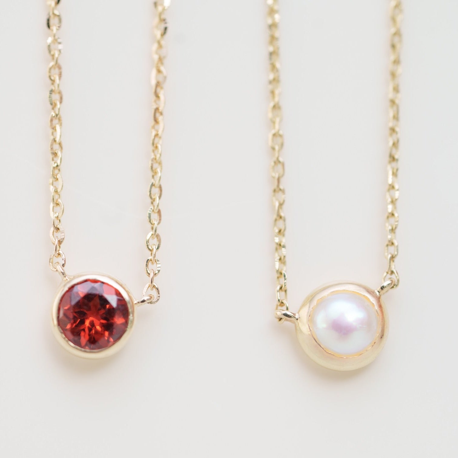Garnet Station Necklace Bezel Set in 14k Gold Necklaces Estellacollection #product_description# 18400 14k Birthstone Garnet #tag4# #tag5# #tag6# #tag7# #tag8# #tag9# #tag10# 3MM