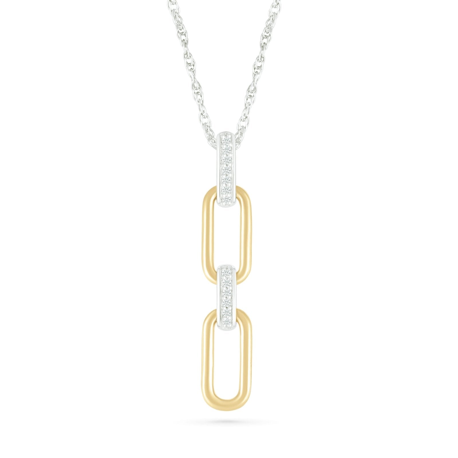 Interlocking Gold and Diamond Paperclip Necklace Necklaces Estellacollection #product_description# 32719 925 Diamond Made to Order #tag4# #tag5# #tag6# #tag7# #tag8# #tag9# #tag10#