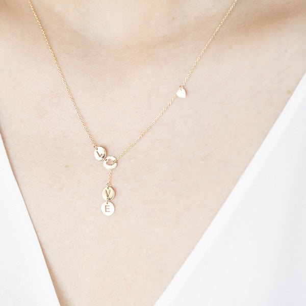 Love Lariat Necklace in Solid 10k Yellow Gold Necklaces Estellacollection #product_description# 10k Layering Necklace Make Collection #tag4# #tag5# #tag6# #tag7# #tag8# #tag9# #tag10#
