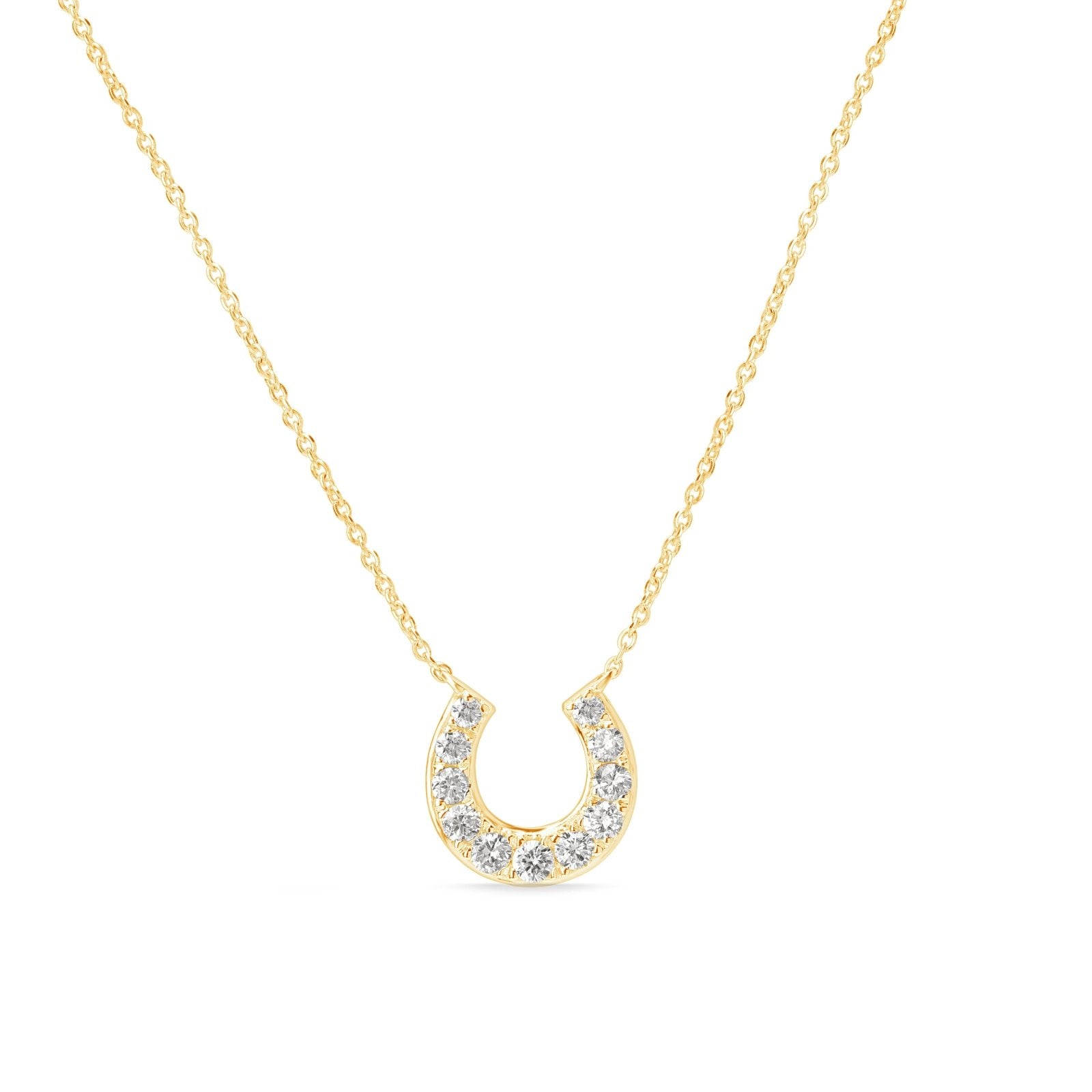 Lucky Diamond PavÃ© Horseshoe Pendant Necklace Necklaces Estellacollection #product_description# 17717 14k Diamond Gemstone #tag4# #tag5# #tag6# #tag7# #tag8# #tag9# #tag10#