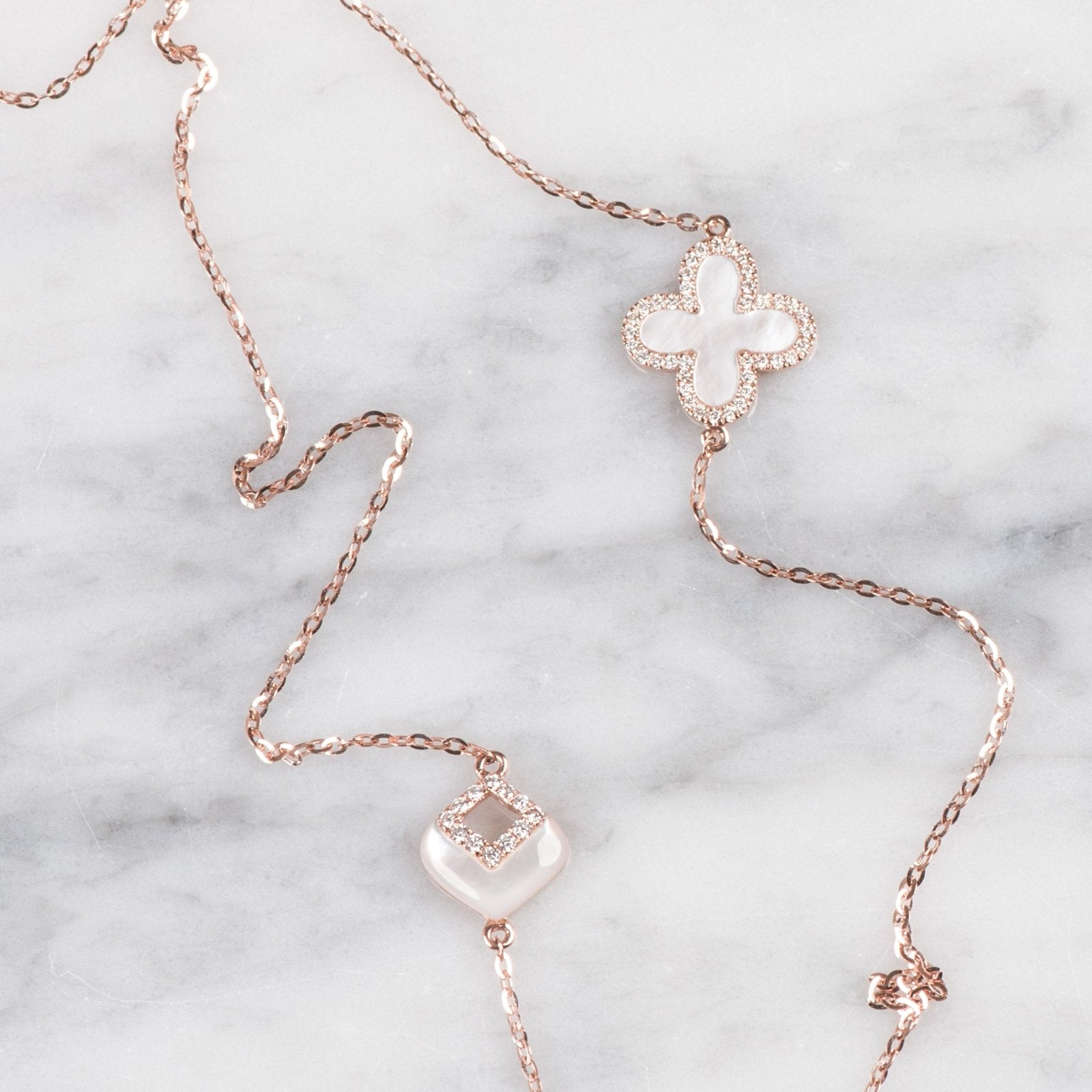 Mother of Pearl and Diamond Cutout Station Necklace Necklaces Estellacollection #product_description# 17226 14k Birthstone Diamond #tag4# #tag5# #tag6# #tag7# #tag8# #tag9# #tag10#