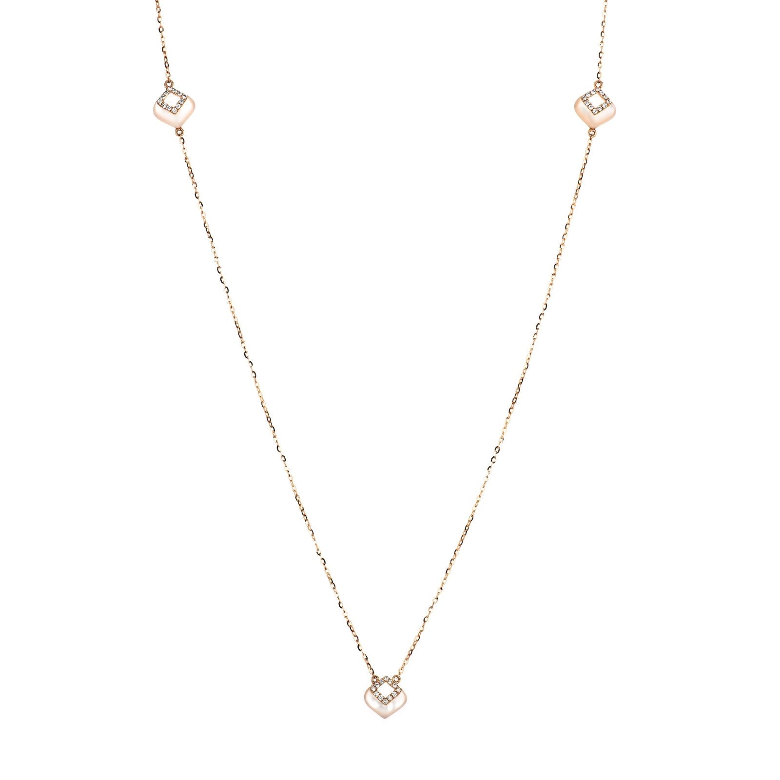 Mother of Pearl and Diamond Cutout Station Necklace Necklaces Estellacollection #product_description# 17226 14k Birthstone Diamond #tag4# #tag5# #tag6# #tag7# #tag8# #tag9# #tag10#