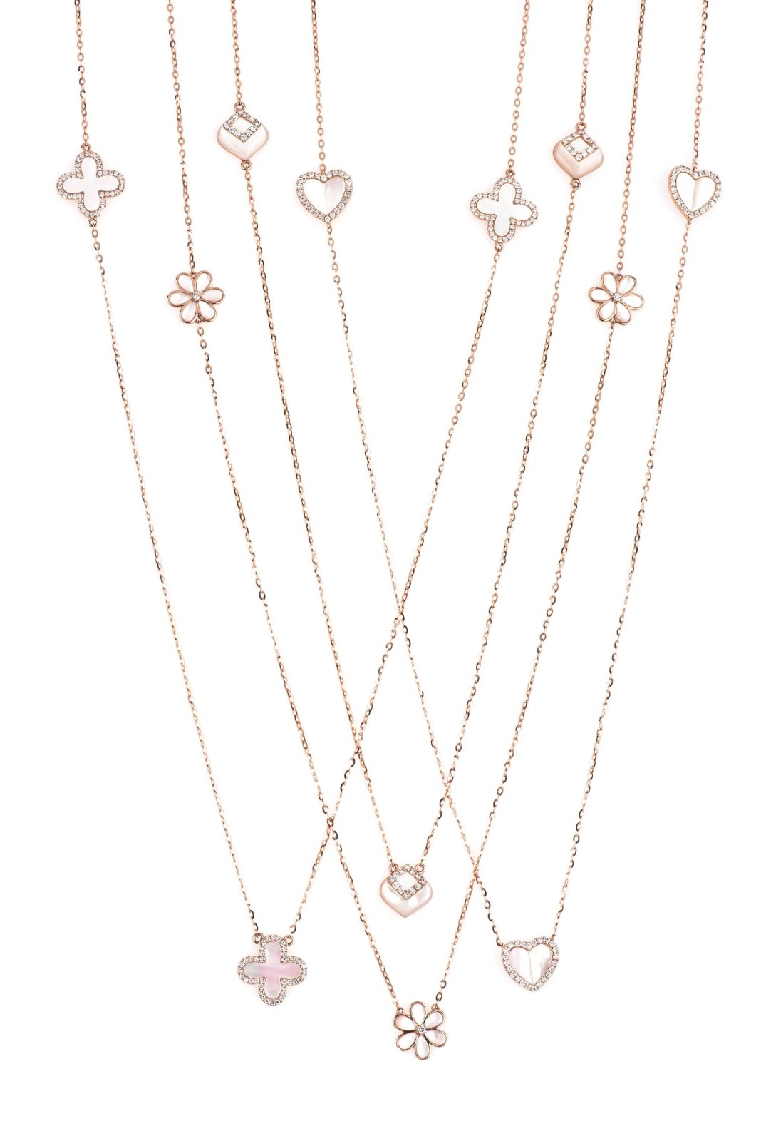 Mother of Pearl Flower with Diamonds Station Necklace Necklaces Estellacollection #product_description# 17229 14k Birthstone Diamond #tag4# #tag5# #tag6# #tag7# #tag8# #tag9# #tag10#