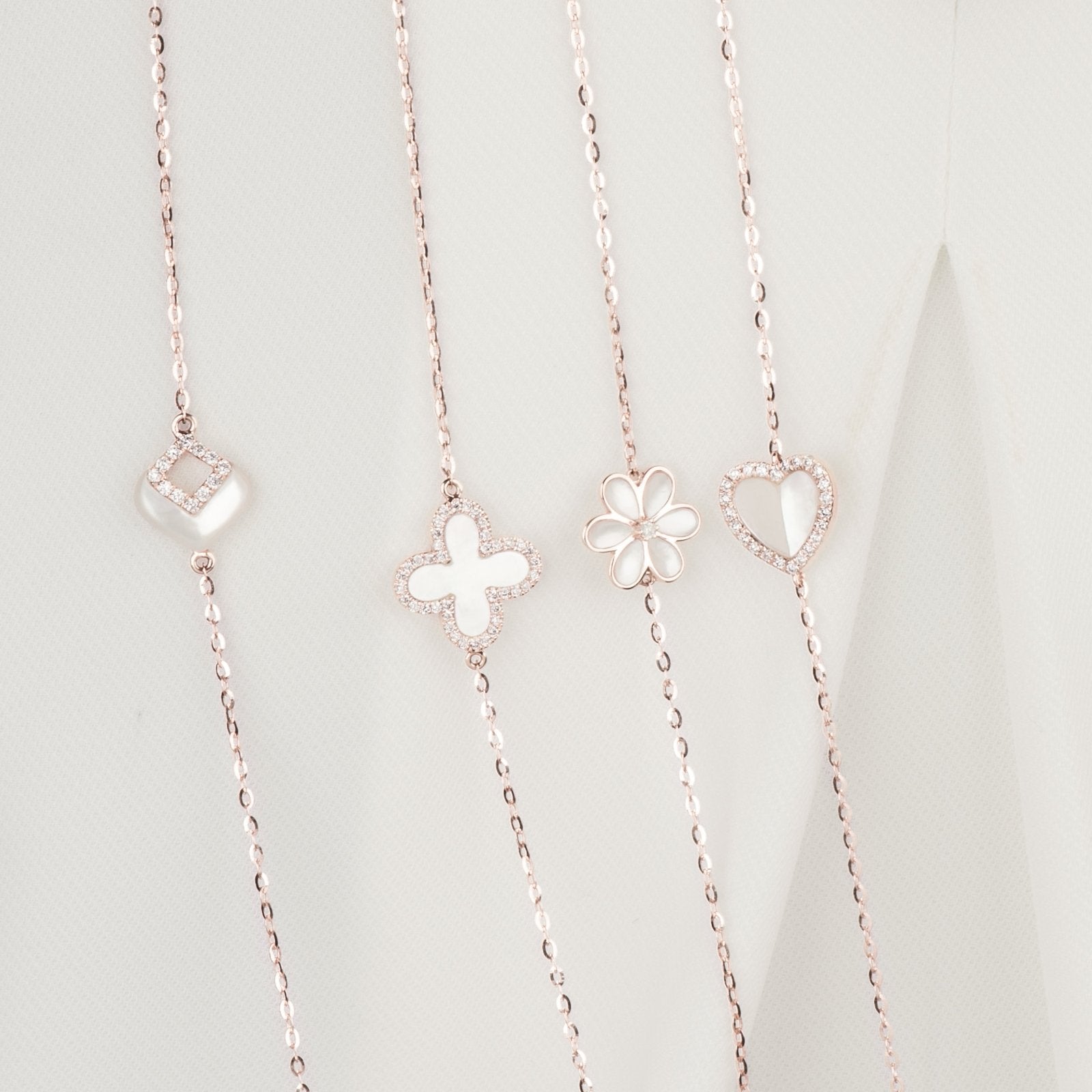 Mother of Pearl Heart with Diamonds Station Necklace Necklaces Estellacollection #product_description# 14k Birthstone Diamond #tag4# #tag5# #tag6# #tag7# #tag8# #tag9# #tag10#