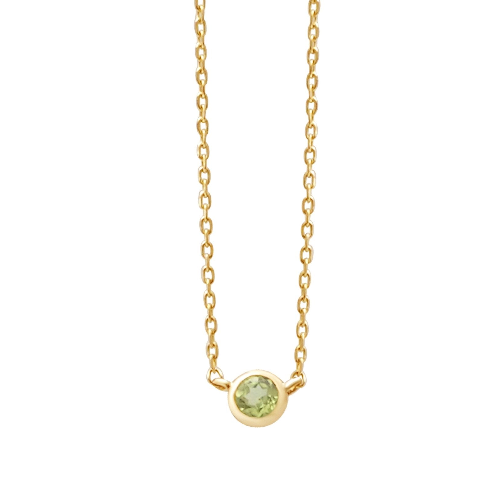 Peridot Station Necklace Bezel Set in 14k Gold Necklaces Estellacollection #product_description# 18415 14k Birthstone Gemstone #tag4# #tag5# #tag6# #tag7# #tag8# #tag9# #tag10# 3MM
