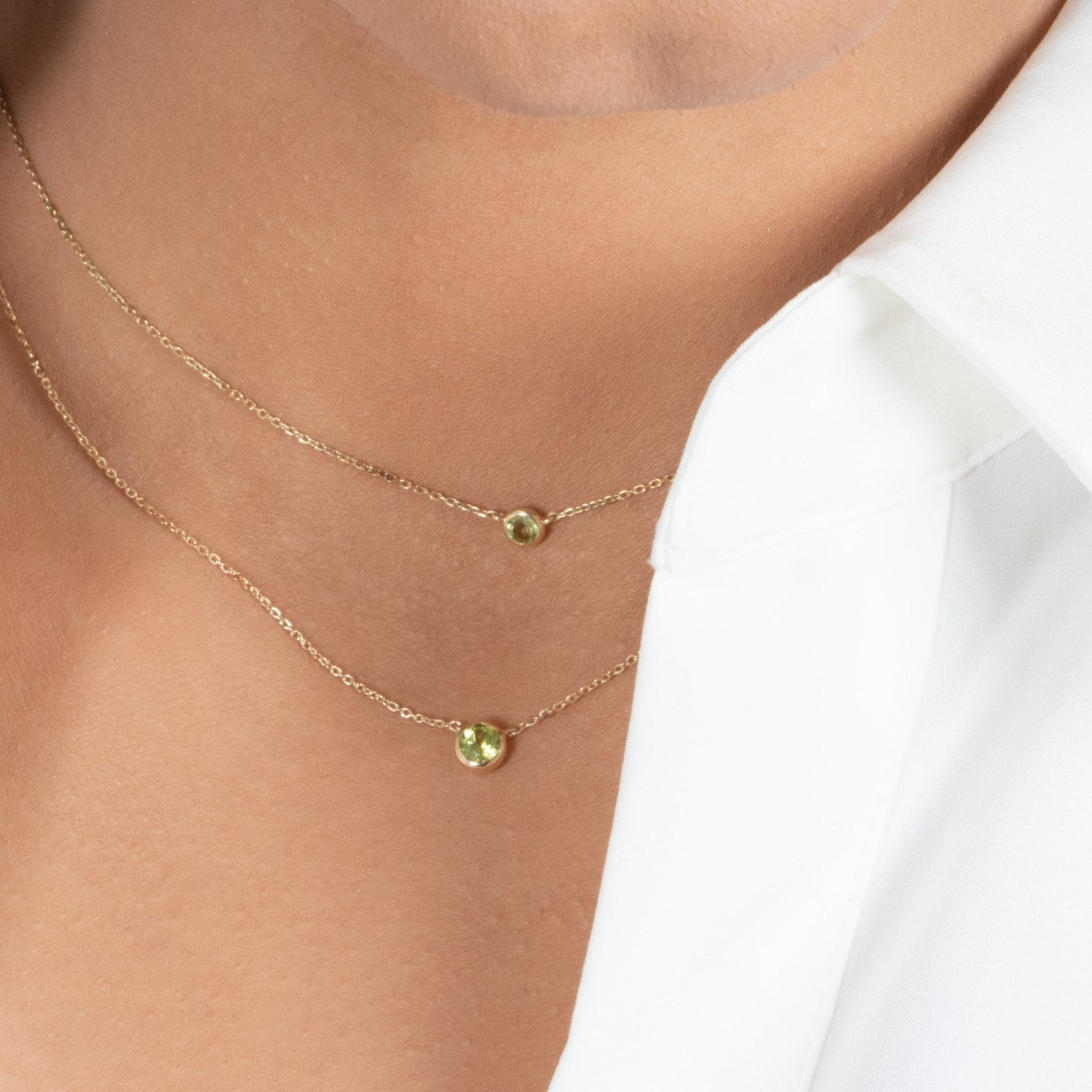 Peridot Station Necklace Bezel Set in 14k Gold Necklaces Estellacollection #product_description# 18415 14k Birthstone Gemstone #tag4# #tag5# #tag6# #tag7# #tag8# #tag9# #tag10# 3MM