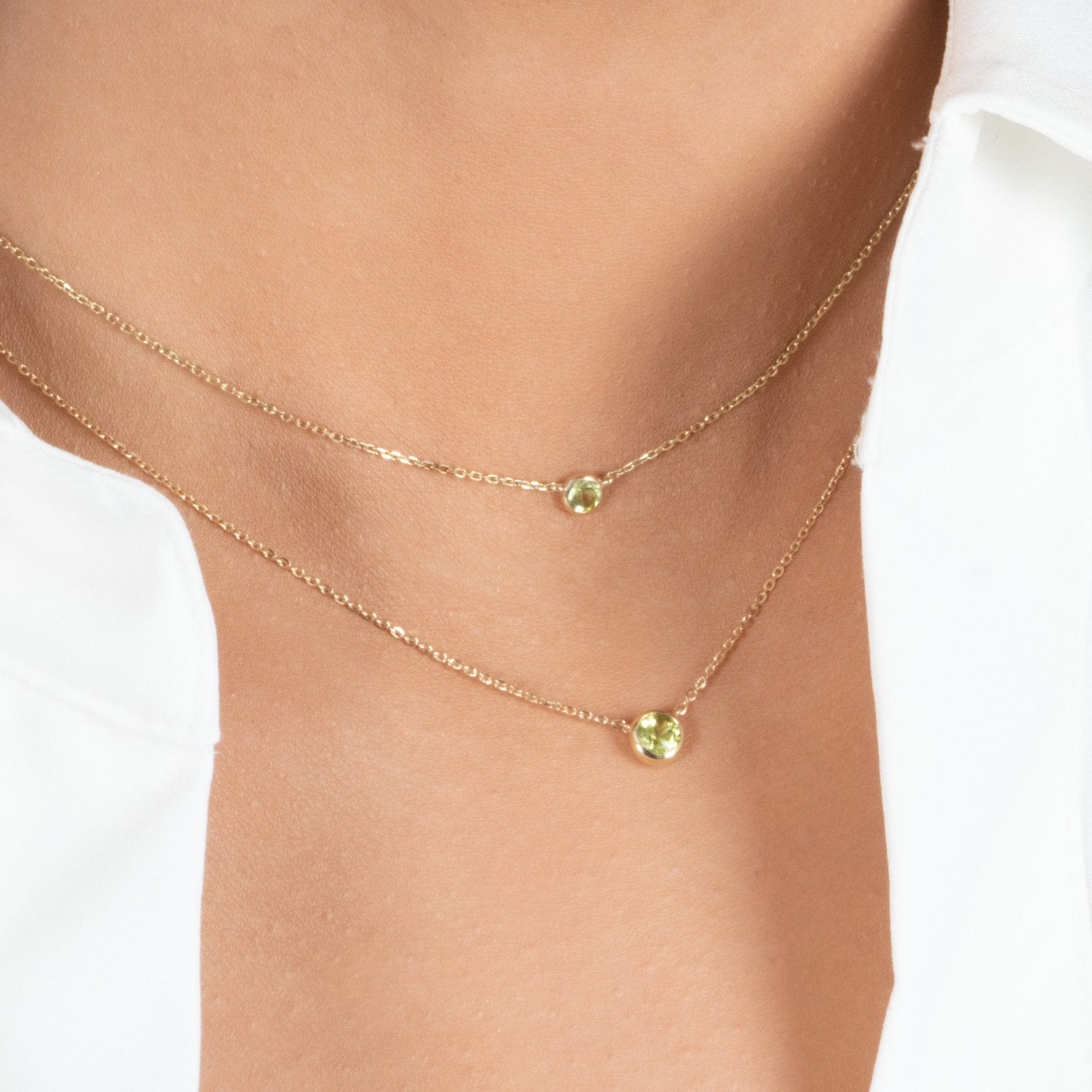 Peridot Station Necklace Bezel Set in 14k Gold Necklaces Estellacollection #product_description# 18415 14k Birthstone Gemstone #tag4# #tag5# #tag6# #tag7# #tag8# #tag9# #tag10# 3MM