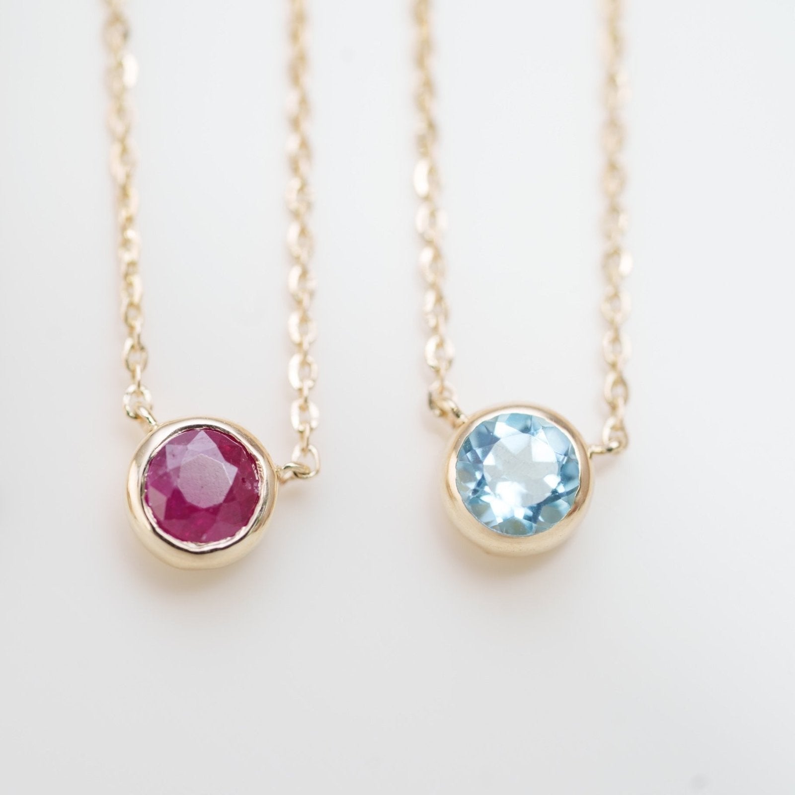 Ruby Station Necklace Bezel Set in 14k Gold Necklaces Estellacollection #product_description# 18413 14k Birthstone Gemstone #tag4# #tag5# #tag6# #tag7# #tag8# #tag9# #tag10# 3MM
