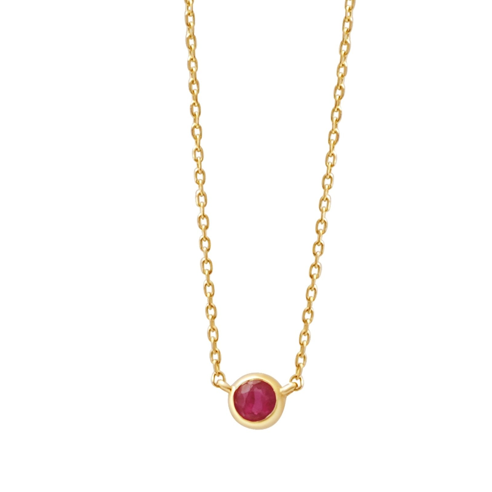Ruby Station Necklace Bezel Set in 14k Gold Necklaces Estellacollection #product_description# 18413 14k Birthstone Gemstone #tag4# #tag5# #tag6# #tag7# #tag8# #tag9# #tag10# 3MM