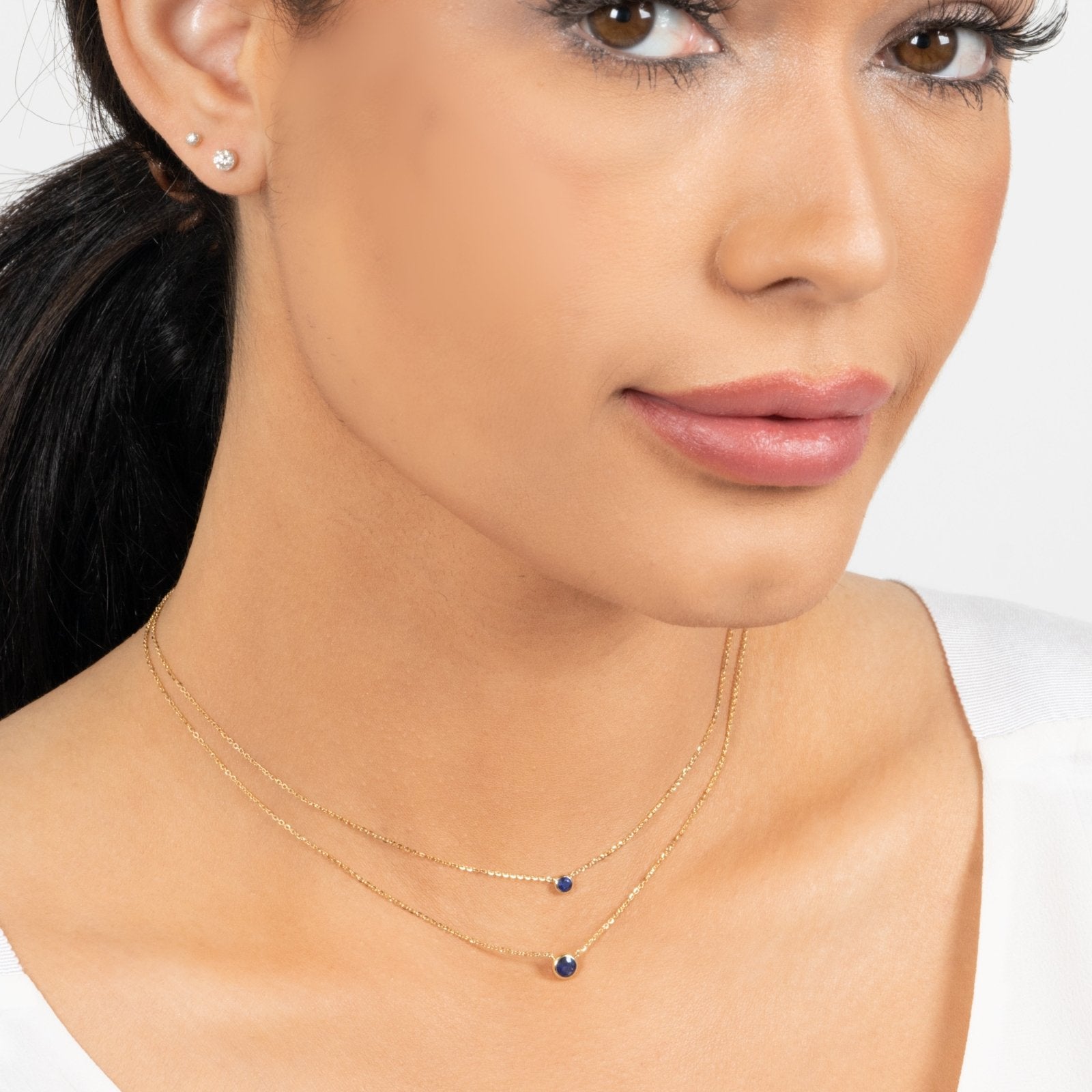 Sapphire Station Necklace Bezel Set in 14k Gold Necklaces Estellacollection #product_description# 18417 14k Birthstone Blue Gemstone #tag4# #tag5# #tag6# #tag7# #tag8# #tag9# #tag10# 3MM