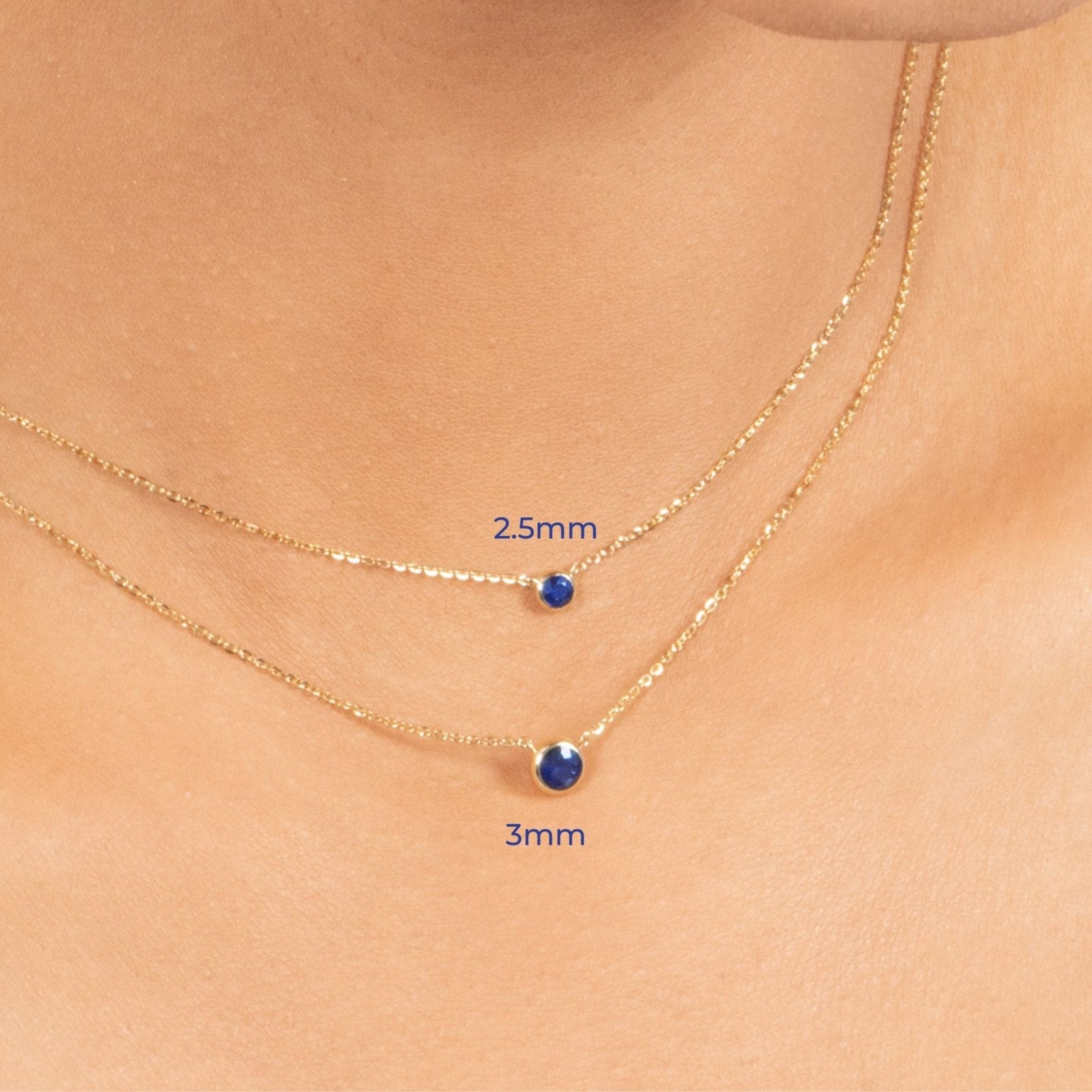 Sapphire Station Necklace Bezel Set in 14k Gold Necklaces Estellacollection #product_description# 18417 14k Birthstone Blue Gemstone #tag4# #tag5# #tag6# #tag7# #tag8# #tag9# #tag10# 3MM