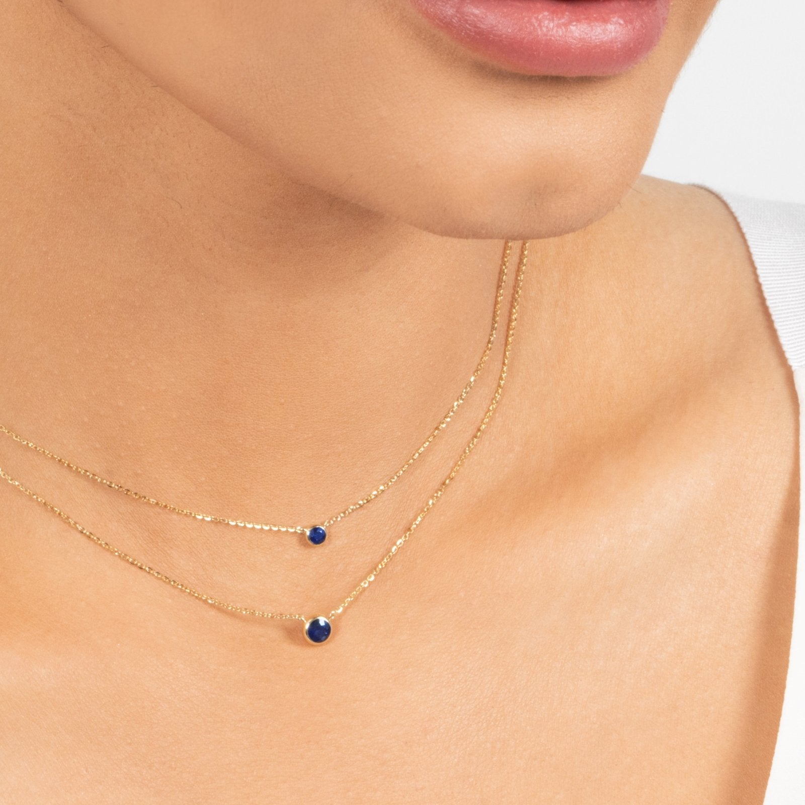 Sapphire Station Necklace Bezel Set in 14k Gold Necklaces Estellacollection #product_description# 18417 14k Birthstone Blue Gemstone #tag4# #tag5# #tag6# #tag7# #tag8# #tag9# #tag10# 3MM