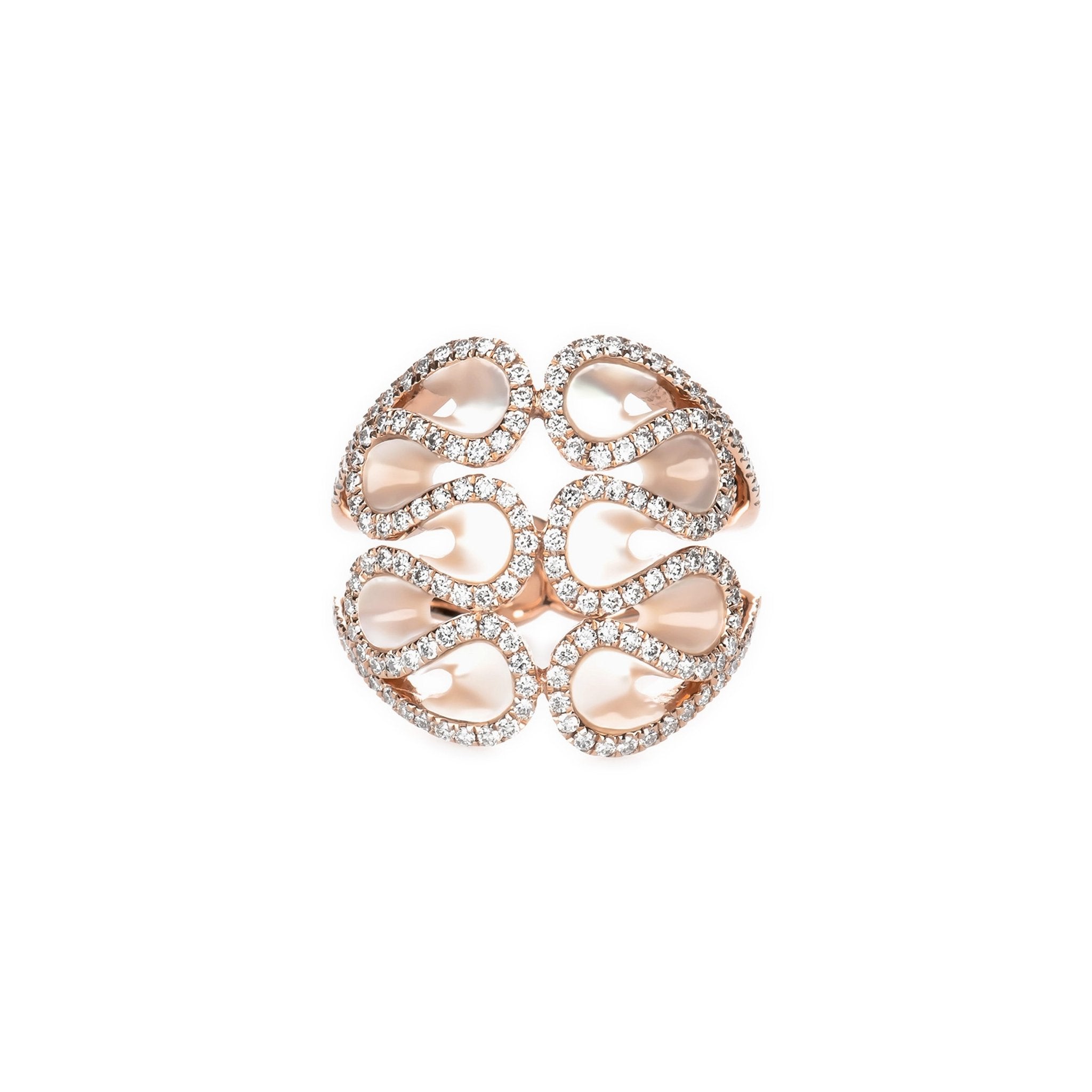Abstract Swirl Mother Of Pearl and Diamond Cocktail Ring Rings Estellacollection #product_description# 17201 14k April Birthstone Birthstone #tag4# #tag5# #tag6# #tag7# #tag8# #tag9# #tag10# 6