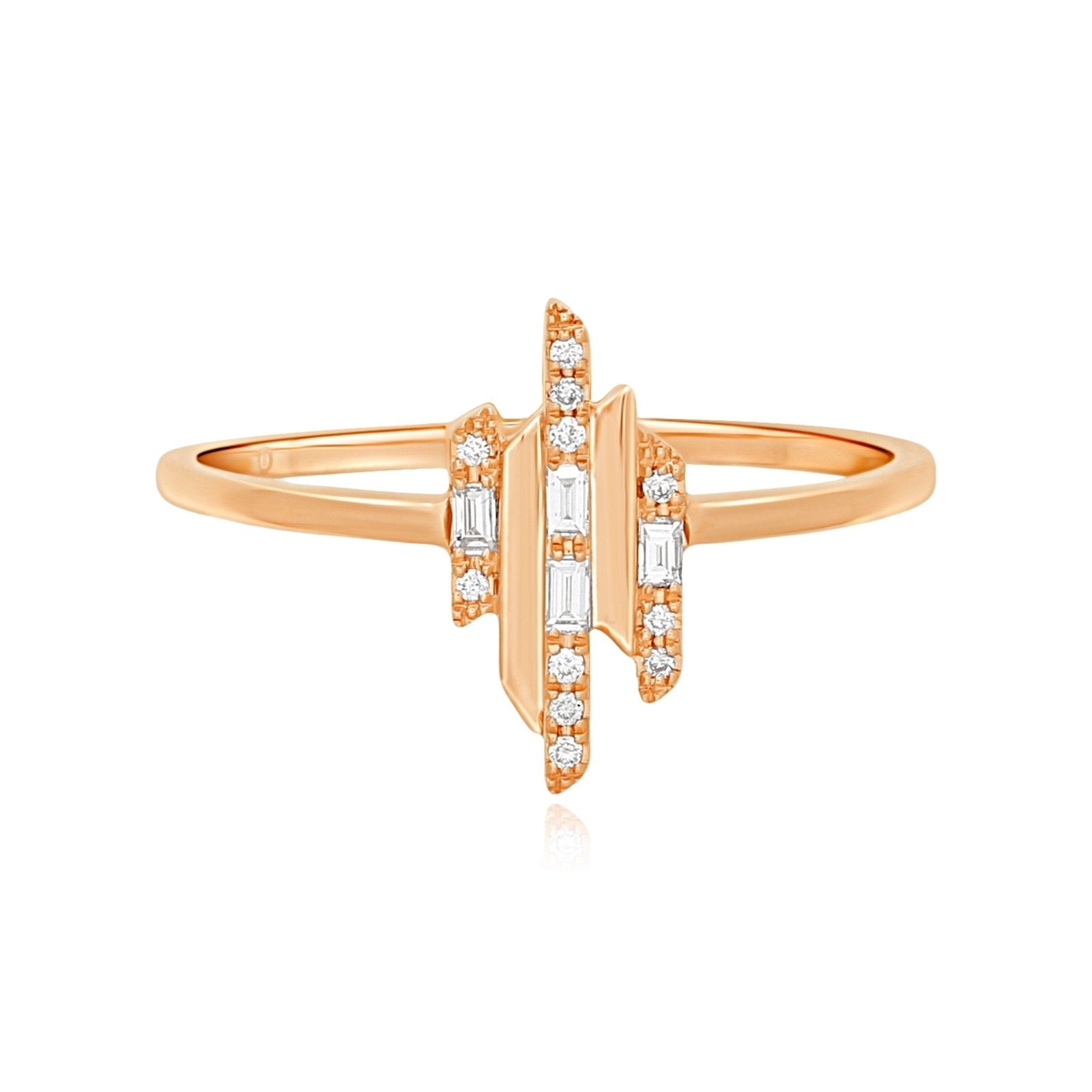 Art Deco Mixed Diamond Cocktail Ring in Solid 14k Gold Rings Estellacollection #product_description# 17519 14k Cocktail Ring Colorless Gemstone #tag4# #tag5# #tag6# #tag7# #tag8# #tag9# #tag10# 14K Rose Gold 6