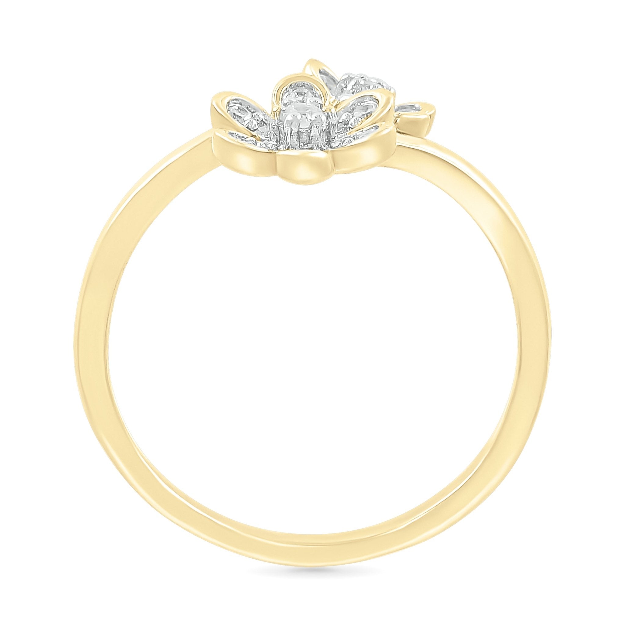Bezel Set Diamond Double Flower Toi et Moi Ring Rings Estellacollection #product_description# 32758 10k April Birthstone Colorless Gemstone #tag4# #tag5# #tag6# #tag7# #tag8# #tag9# #tag10#
