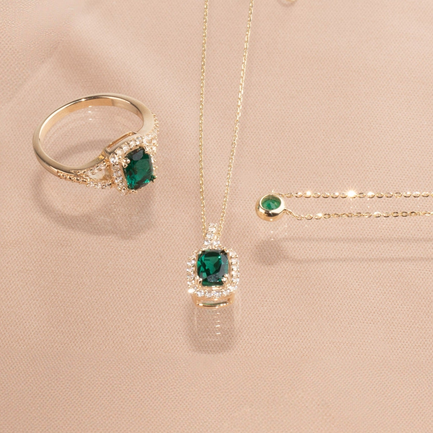 Cushion Cut Emerald Ring with White Sapphire Halo and Split Shank Rings Estellacollection #product_description# 32752 10k Birthstone Birthstone Jewelry #tag4# #tag5# #tag6# #tag7# #tag8# #tag9# #tag10#