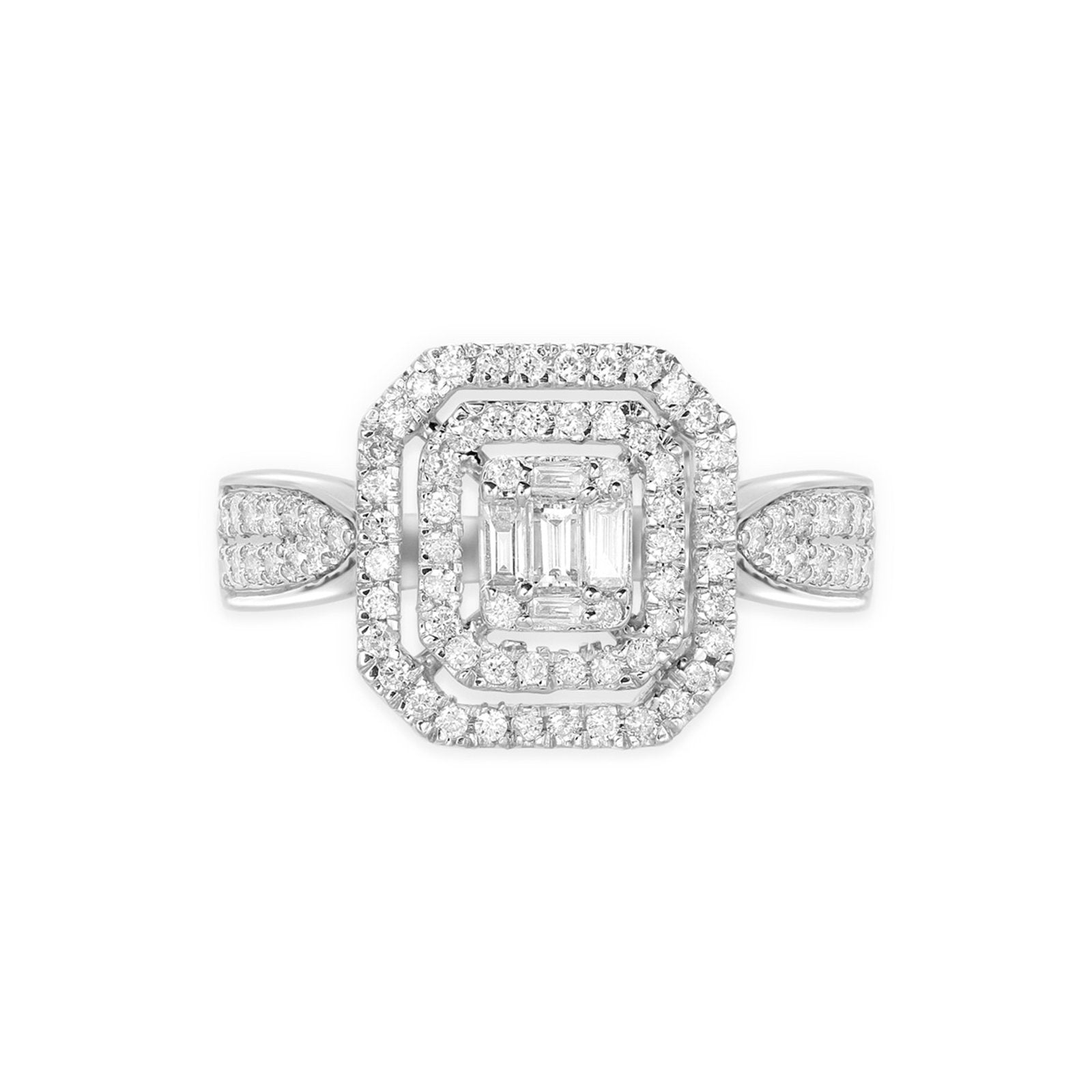 Cushion Cut Mixed Diamond Pave Ring in Solid 18k White Gold Rings Estellacollection #product_description# 17453 18k Diamond Engagement Ring #tag4# #tag5# #tag6# #tag7# #tag8# #tag9# #tag10# 6