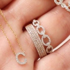 Diamond Chain Link Ring Rings Estellacollection #product_description# 17699 14k Band Colorless Gemstone #tag4# #tag5# #tag6# #tag7# #tag8# #tag9# #tag10# 6
