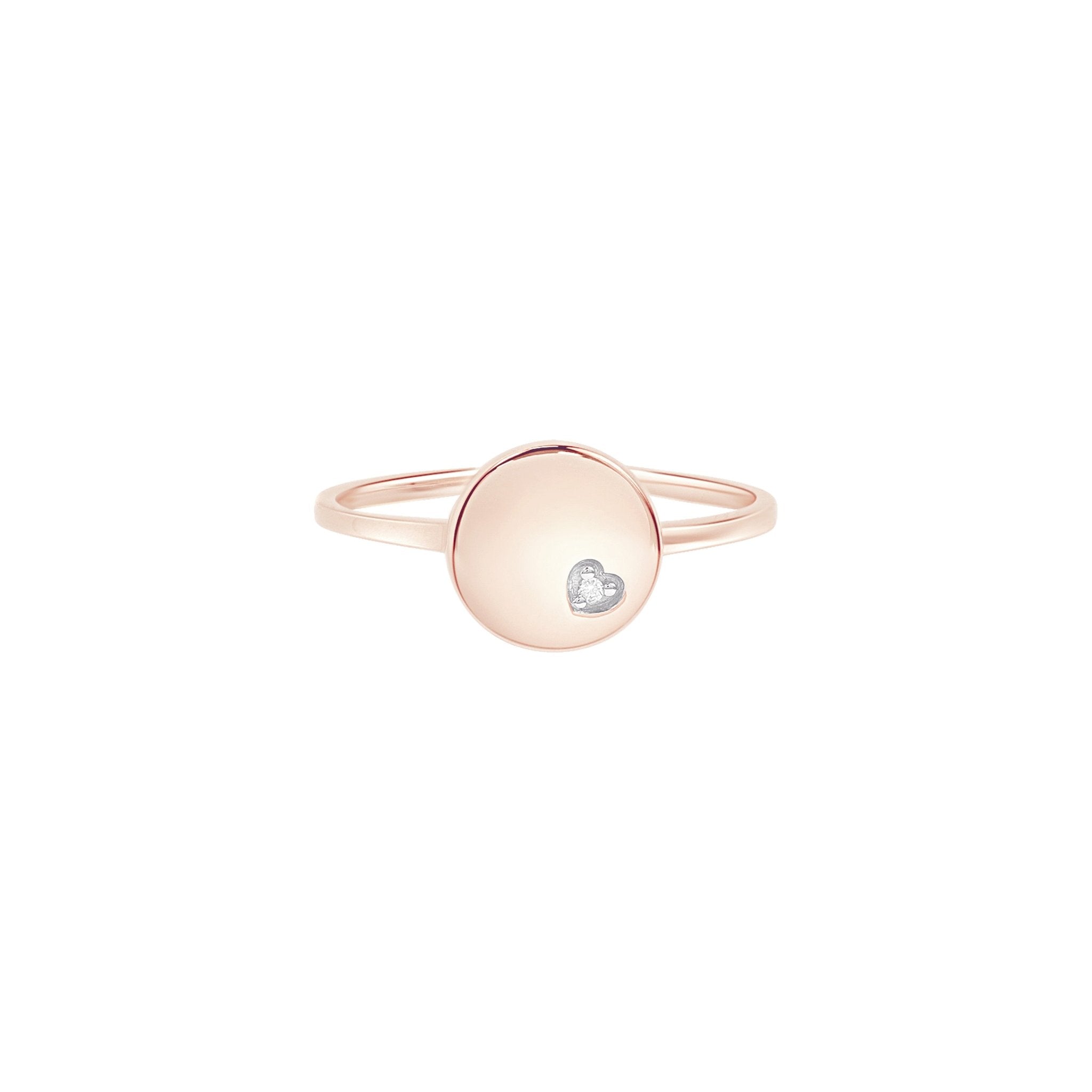 Diamond Heart Disc Signet Ring Rings Estellacollection #product_description# 17632 14k April Birthstone Birthstone #tag4# #tag5# #tag6# #tag7# #tag8# #tag9# #tag10# 14K Rose Gold 6
