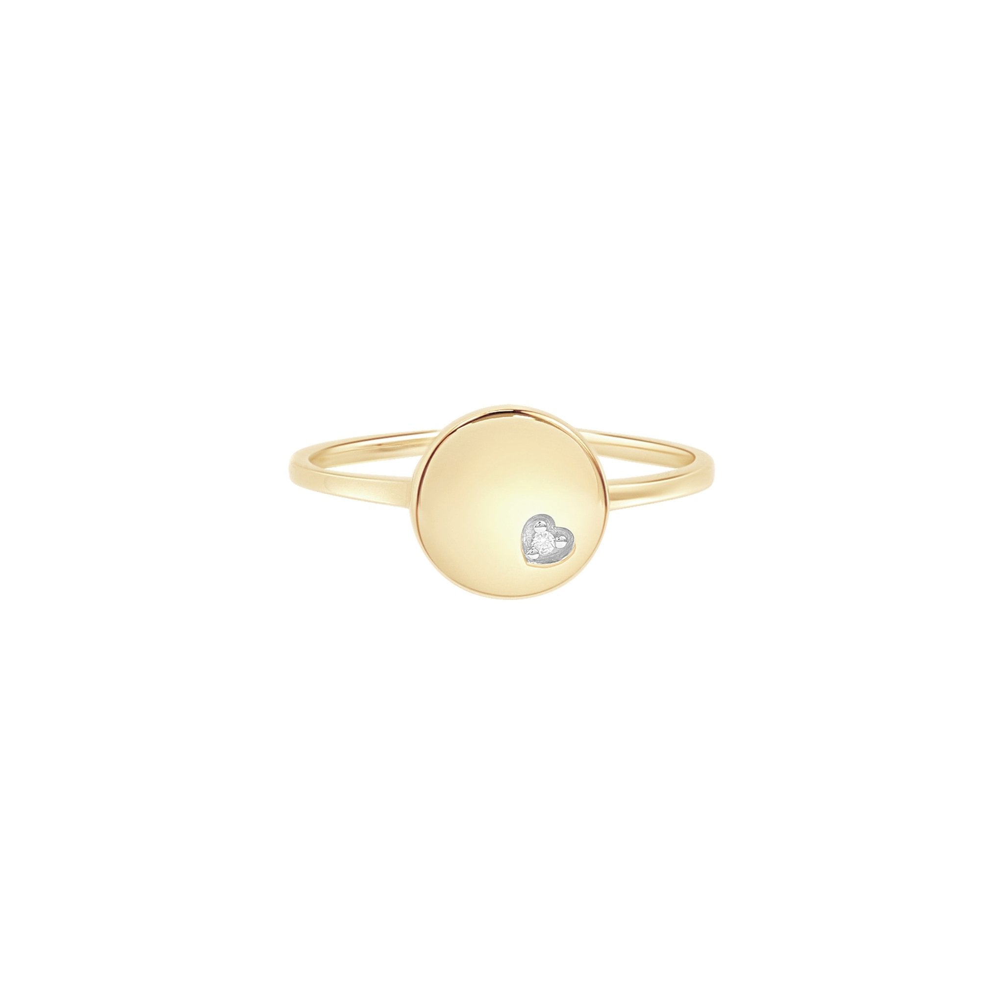 Diamond Heart Disc Signet Ring Rings Estellacollection #product_description# 17634 14k April Birthstone Birthstone #tag4# #tag5# #tag6# #tag7# #tag8# #tag9# #tag10# 14K Yellow Gold 6
