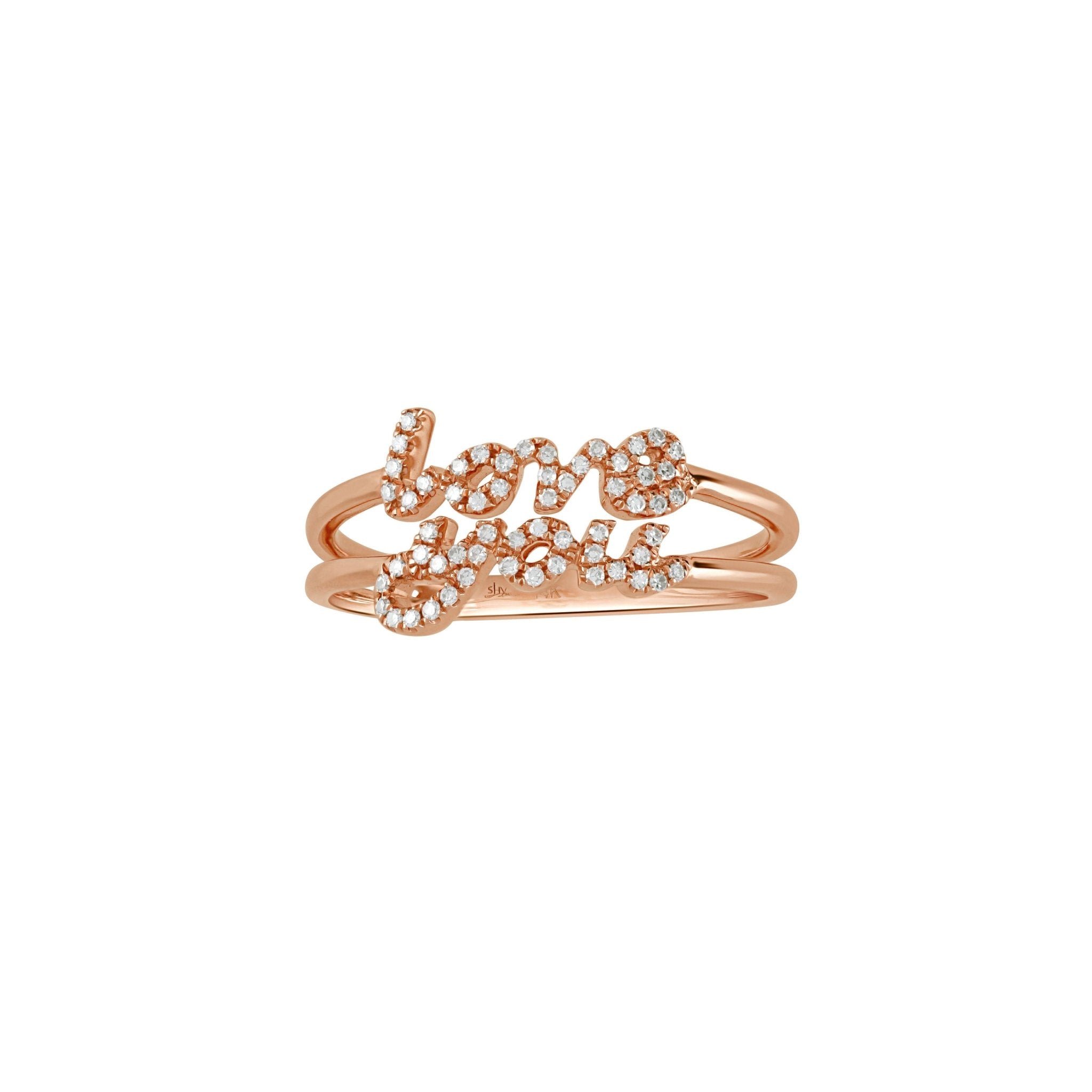 Diamond Love You Script Ring Rings Estellacollection #product_description# 17704 14k Diamond Gemstone #tag4# #tag5# #tag6# #tag7# #tag8# #tag9# #tag10# 6