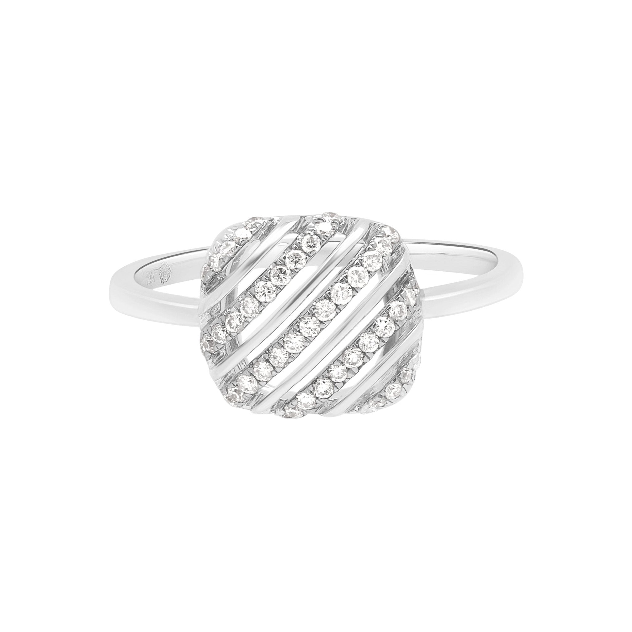 Diamond PavÃ© Square Cushion Cutout Ring Rings Estellacollection #product_description# 17418 14k Birthstone Birthstone Jewelry #tag4# #tag5# #tag6# #tag7# #tag8# #tag9# #tag10# 6 14K Rose Gold