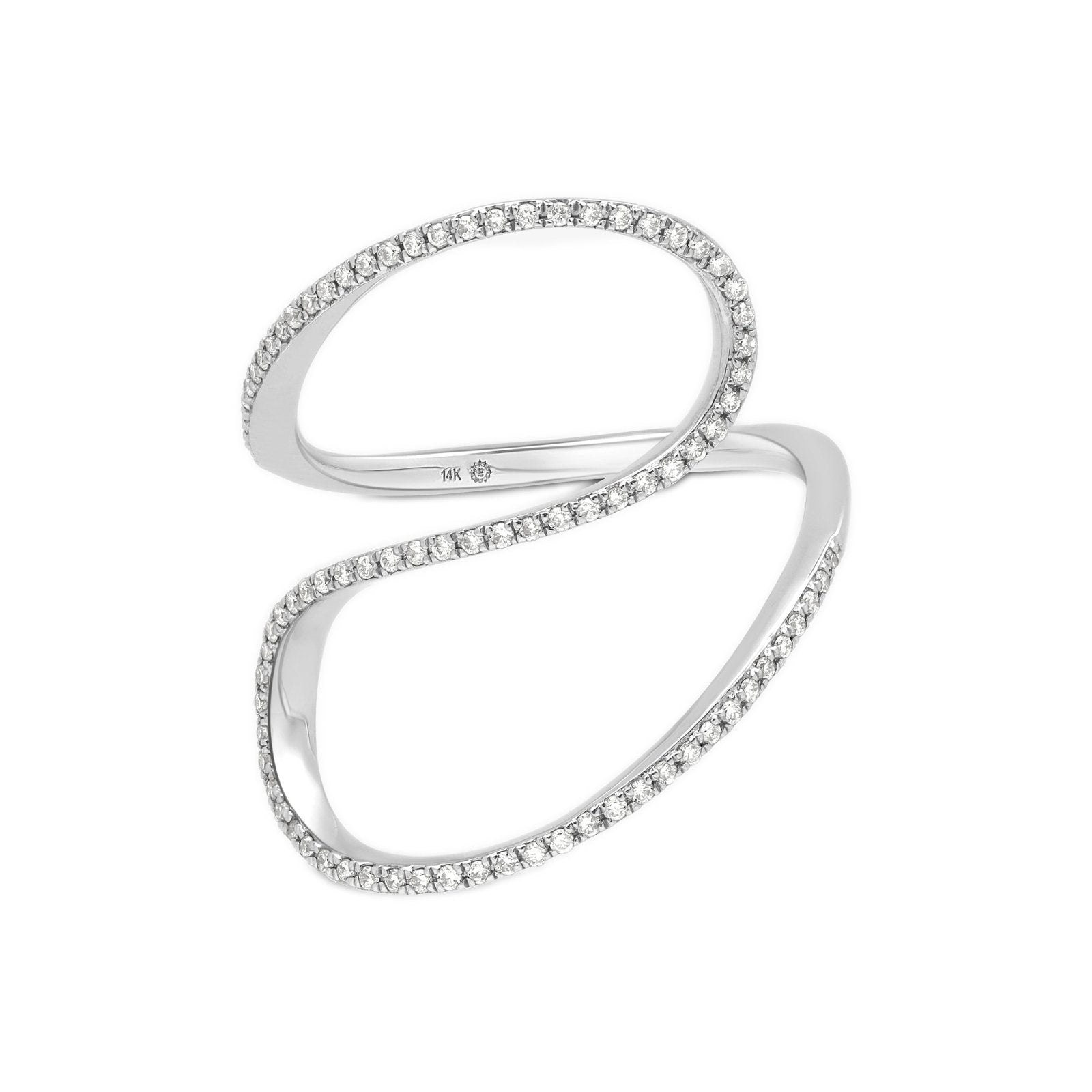 Diamond Swirl Ring Rings Estellacollection #product_description# 17249 14k Diamond Gemstone #tag4# #tag5# #tag6# #tag7# #tag8# #tag9# #tag10# 14K White Gold 6
