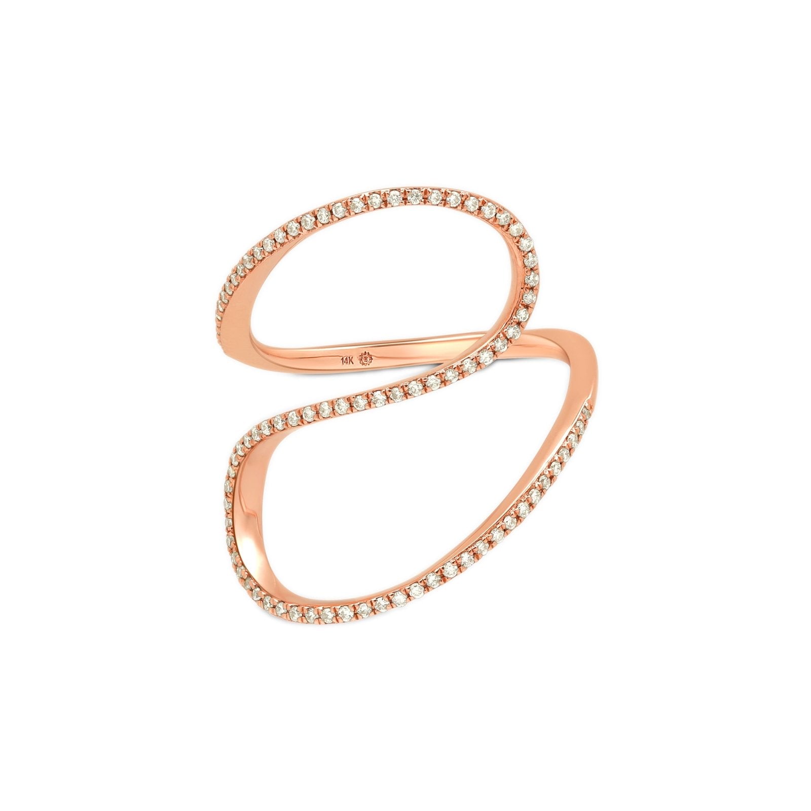 Diamond Swirl Ring Rings Estellacollection #product_description# 17416 14k Diamond Gemstone #tag4# #tag5# #tag6# #tag7# #tag8# #tag9# #tag10# 14K Rose Gold 6