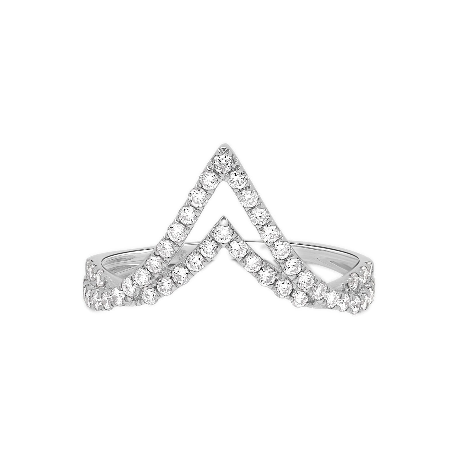 Double V Diamond Ring Rings Estellacollection #product_description# 17240 14k Diamond Gemstone #tag4# #tag5# #tag6# #tag7# #tag8# #tag9# #tag10# 6