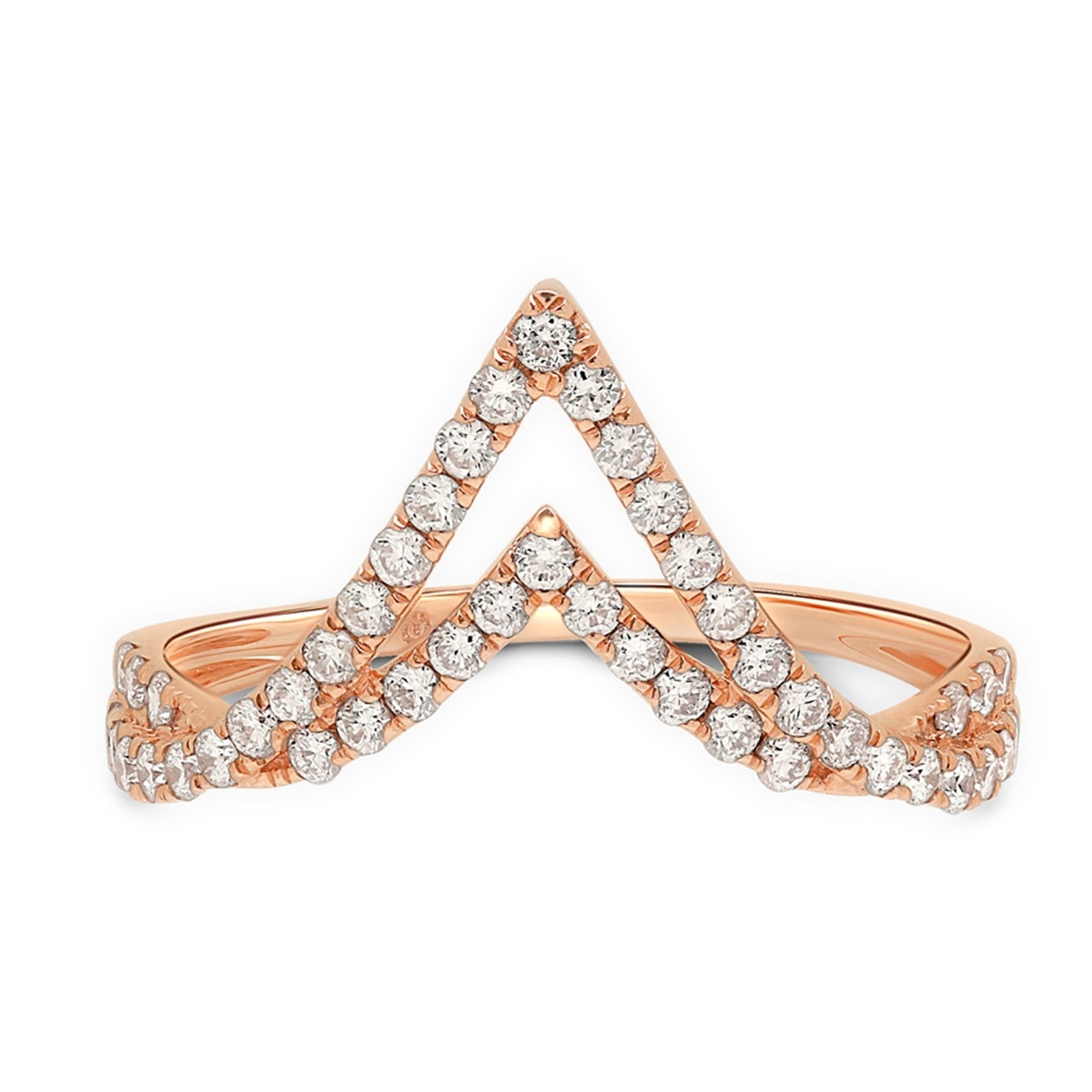 Double V Diamond Ring Rings Estellacollection #product_description# 17369 14k Diamond Gemstone #tag4# #tag5# #tag6# #tag7# #tag8# #tag9# #tag10# 6
