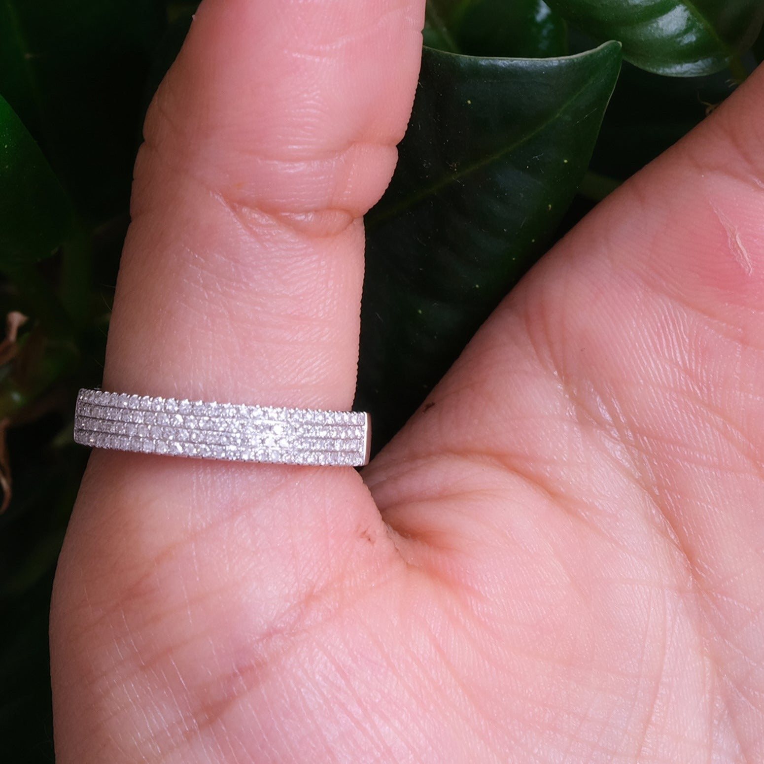 Four Row Diamond Pavé Ring Rings Estellacollection #product_description# 17697 14k Diamond Gemstone #tag4# #tag5# #tag6# #tag7# #tag8# #tag9# #tag10# 7