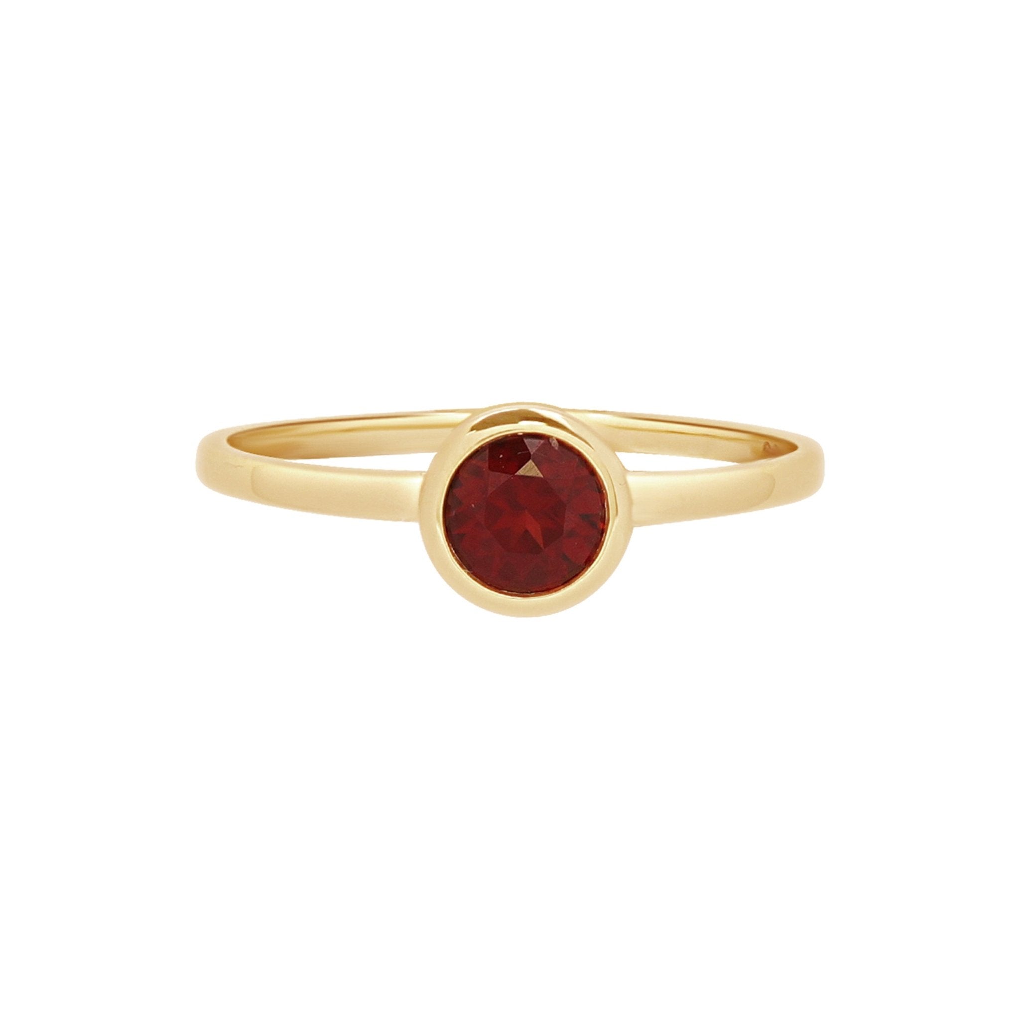 Round Garnet Cocktail Ring Bezel Set Rings Estellacollection #product_description# 14k Birthstone Garnet #tag4# #tag5# #tag6# #tag7# #tag8# #tag9# #tag10#