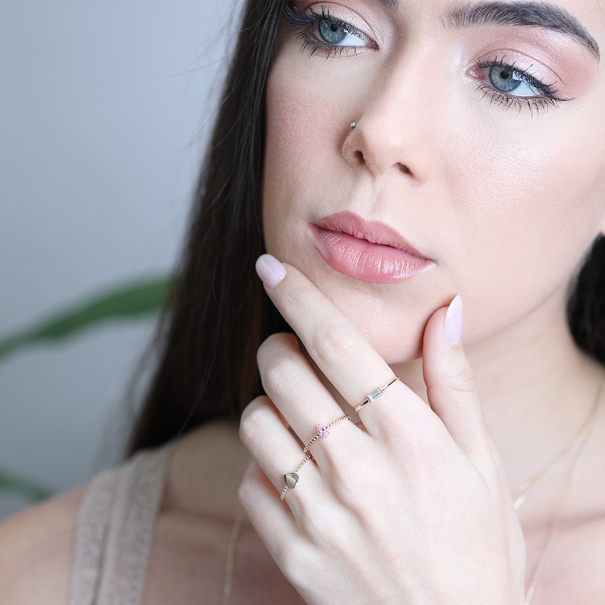Stacking Ring With Clear Baguette Rings Estellacollection #product_description# 17811 14k Birthstone Cubic Zirconia #tag4# #tag5# #tag6# #tag7# #tag8# #tag9# #tag10# 6 14K Yellow Gold