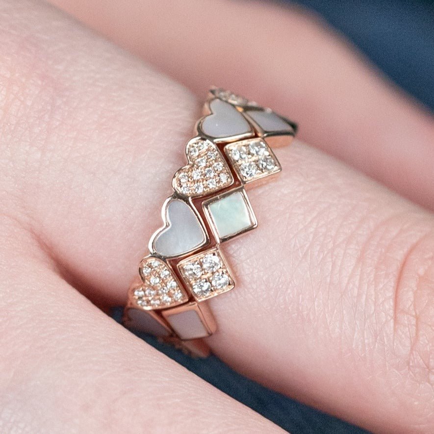 Alternating Diamond and Mother of Pearl Eternity Ring Rings Estellacollection #product_description# 17205 14k Band Birthstone #tag4# #tag5# #tag6# #tag7# #tag8# #tag9# #tag10# 7