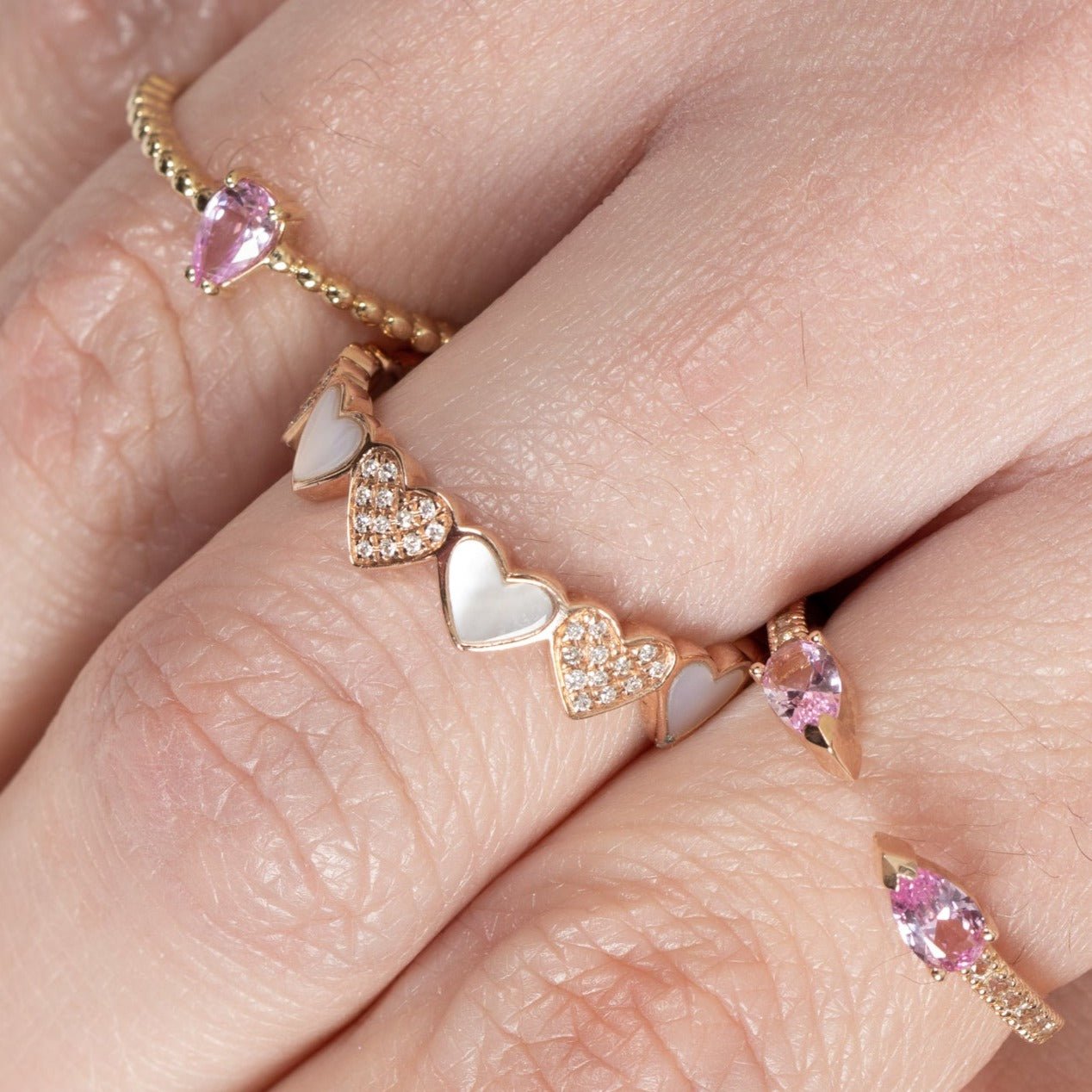 Alternating Diamond and Mother of Pearl Heart Eternity Band Rings Estellacollection #product_description# 17210 14k Band Birthstone #tag4# #tag5# #tag6# #tag7# #tag8# #tag9# #tag10#