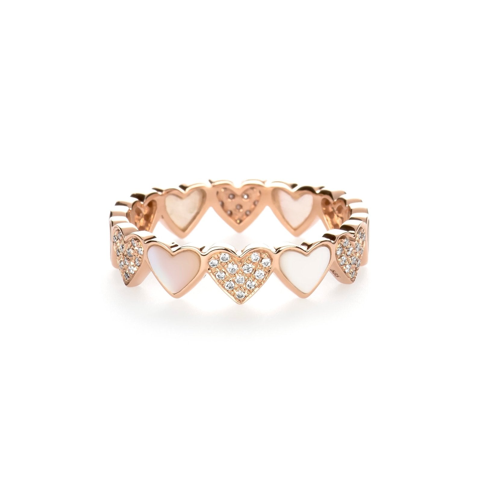 Alternating Diamond and Mother of Pearl Heart Eternity Band Rings Estellacollection #product_description# 17210 14k Band Birthstone #tag4# #tag5# #tag6# #tag7# #tag8# #tag9# #tag10#