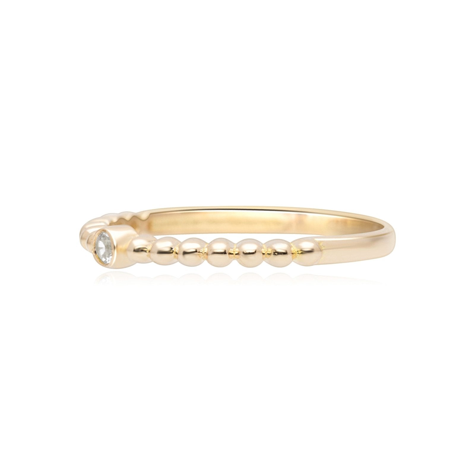 Beaded Sapphire Bezel Ring Rings Estellacollection #product_description# 17787 14k Birthstone Gemstone #tag4# #tag5# #tag6# #tag7# #tag8# #tag9# #tag10# 6 14k Yellow Gold