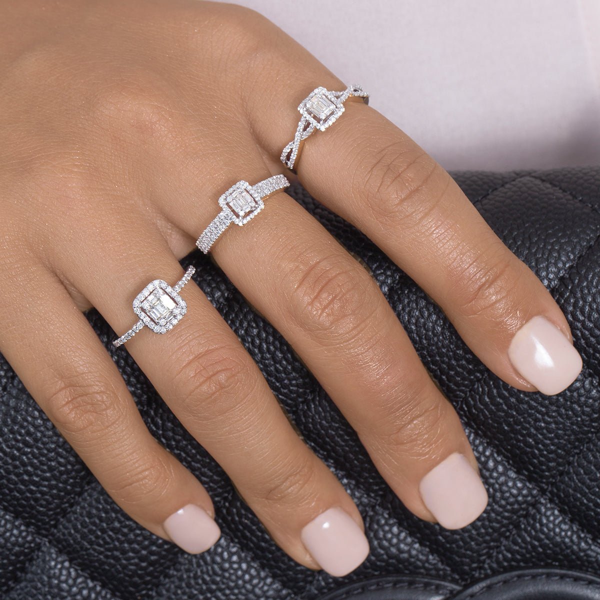 Diamond Baguette Halo Eternity Ring Rings Estellacollection #product_description# 17473 14k 18k Diamond #tag4# #tag5# #tag6# #tag7# #tag8# #tag9# #tag10# 6 14k White Gold