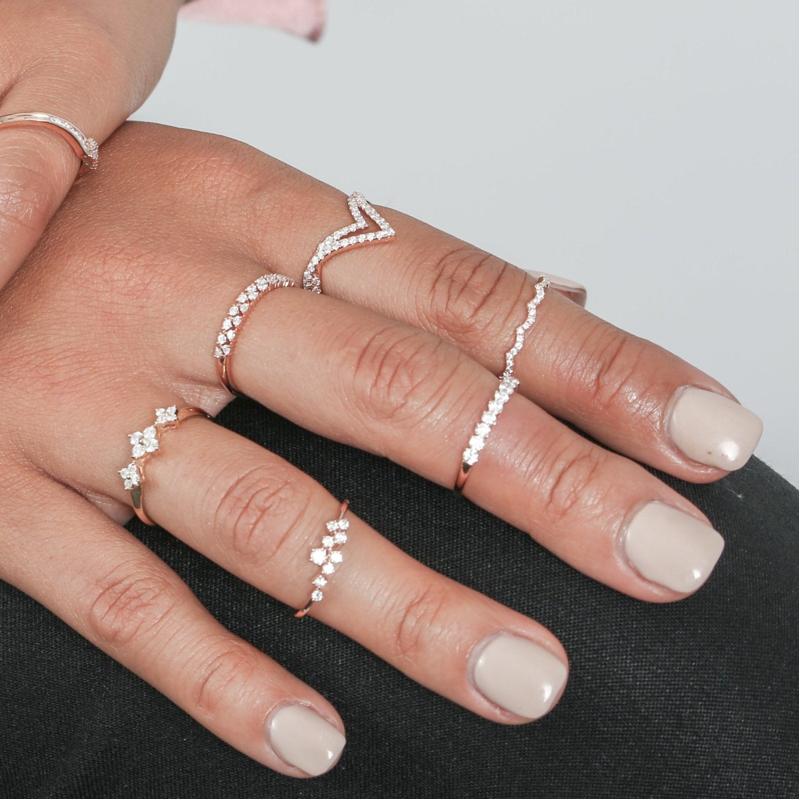Diamond Cluster Half-Eternity Band Rings Estellacollection #product_description# 17368 14k Band Birthstone #tag4# #tag5# #tag6# #tag7# #tag8# #tag9# #tag10#