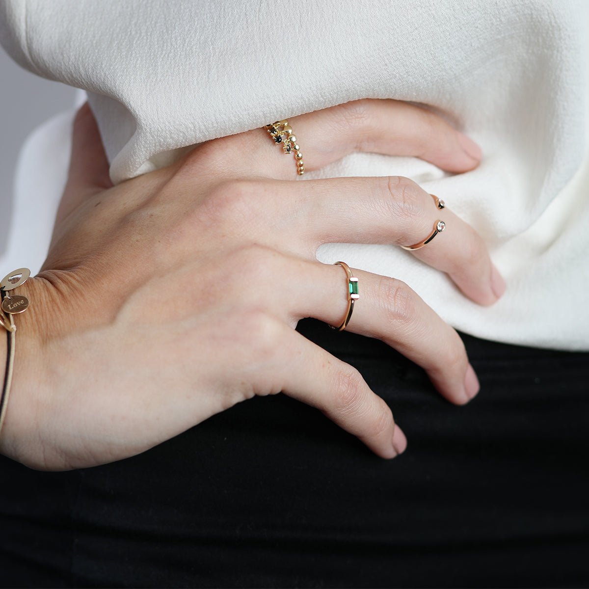 Double Sapphire Open Cuff Ring Rings Estellacollection #product_description# 17751 14k Birthstone Colorless Gemstone #tag4# #tag5# #tag6# #tag7# #tag8# #tag9# #tag10# 14K Rose Gold 6