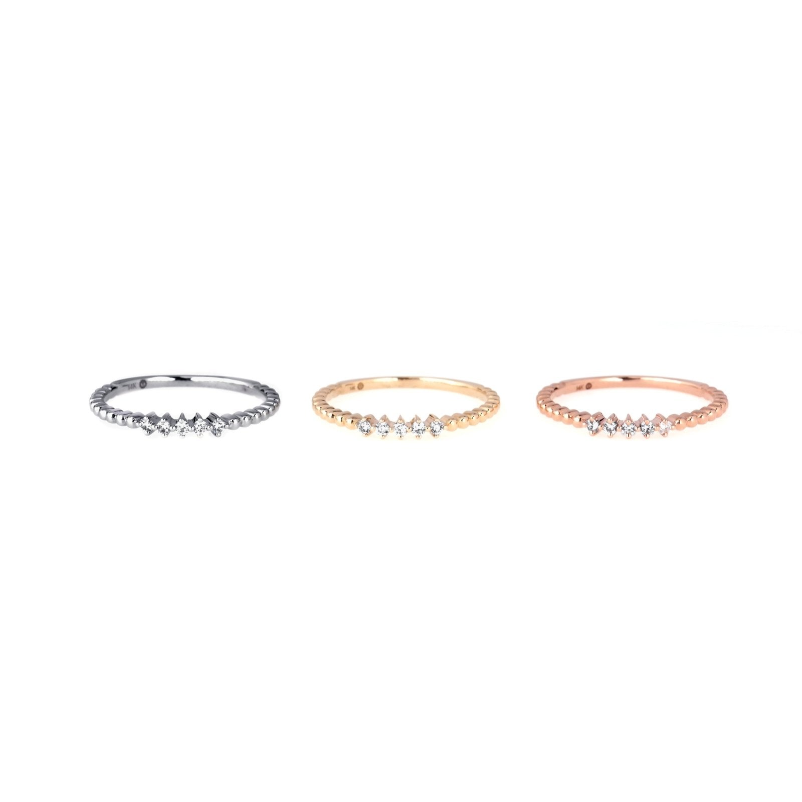 Five Diamond Beaded Ring Rings Estellacollection #product_description# 17302 14k Diamond Gemstone #tag4# #tag5# #tag6# #tag7# #tag8# #tag9# #tag10#