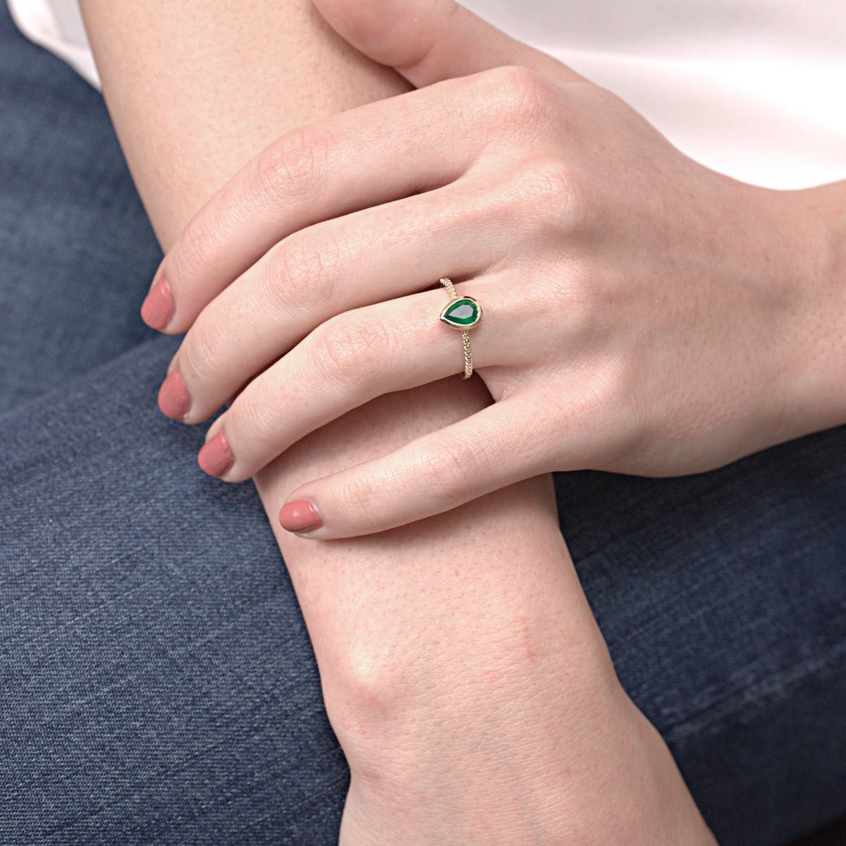 Green Agate Teardrop Bezel Set Cocktail Ring Rings Estellacollection #product_description# 17602 14k Birthstone Emerald #tag4# #tag5# #tag6# #tag7# #tag8# #tag9# #tag10# 6