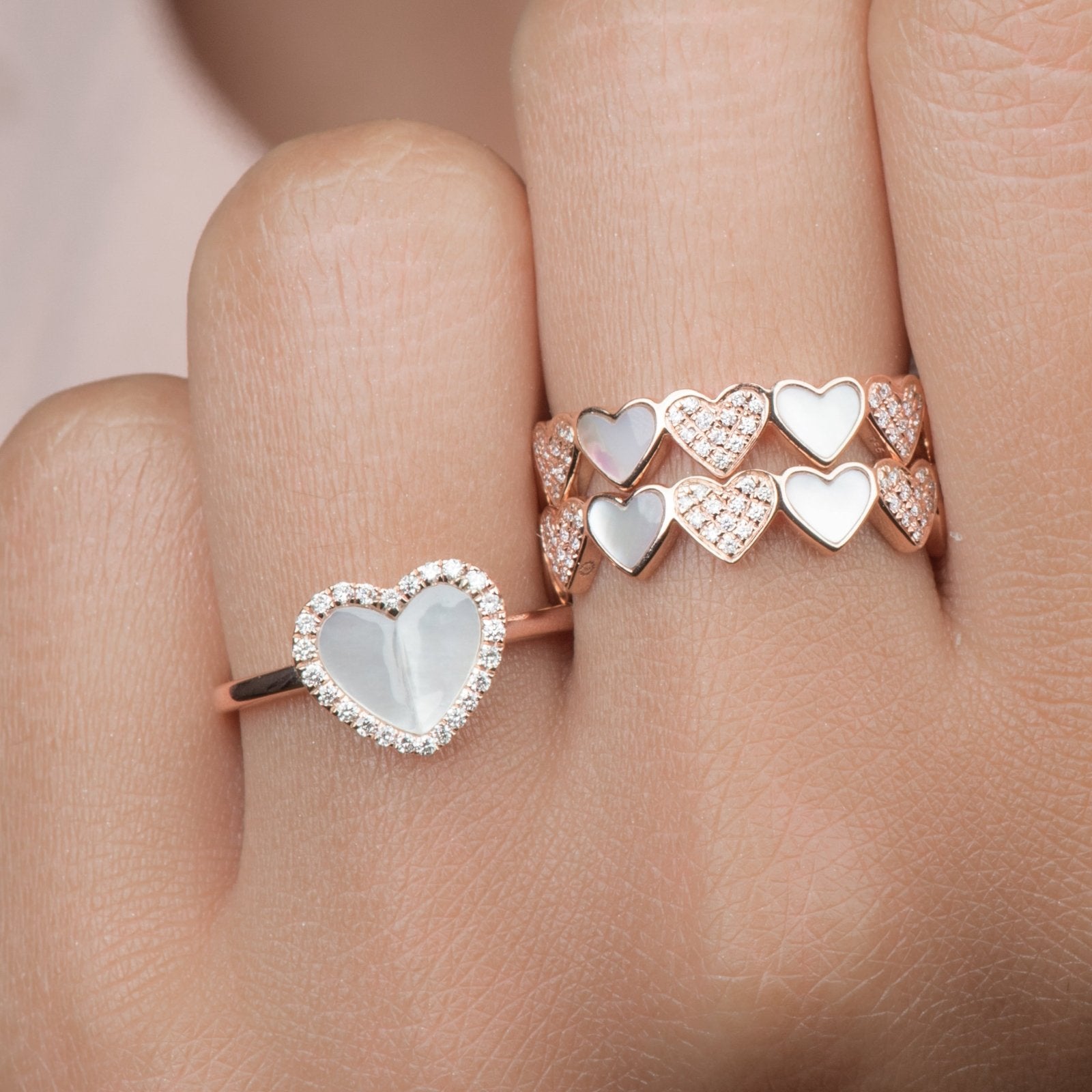 Mother of Pearl Heart with Diamond Halo Ring Rings Estellacollection #product_description# 17197 14k Birthstone Diamond #tag4# #tag5# #tag6# #tag7# #tag8# #tag9# #tag10# 6