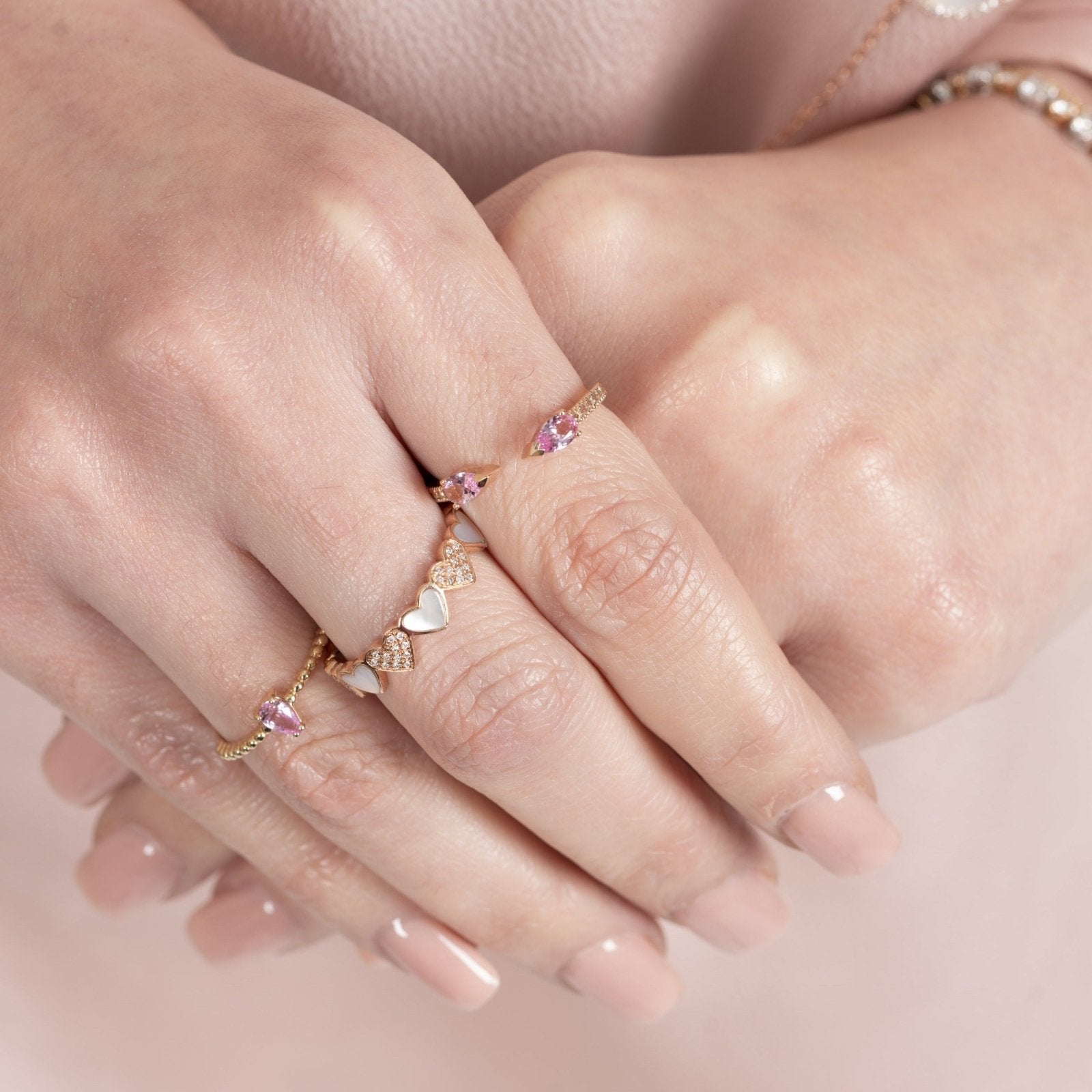 Pink Topaz Pear Open Cuff Ring Rings Estellacollection #product_description# 17766 14k Birthstone Gemstone #tag4# #tag5# #tag6# #tag7# #tag8# #tag9# #tag10# 6