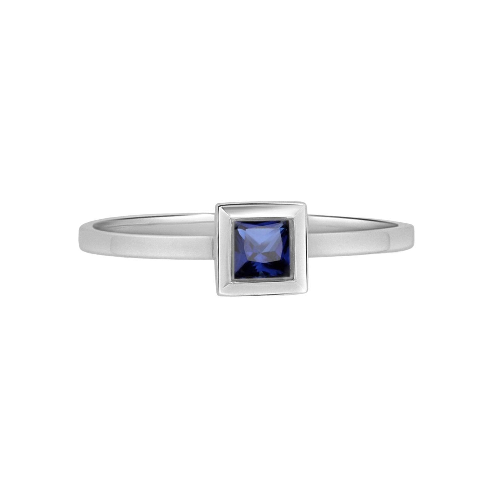 Princess Cut Sapphire Cocktail Ring Bezel Set Rings Estellacollection #product_description# 14k Birthstone Blue Gemstone #tag4# #tag5# #tag6# #tag7# #tag8# #tag9# #tag10#